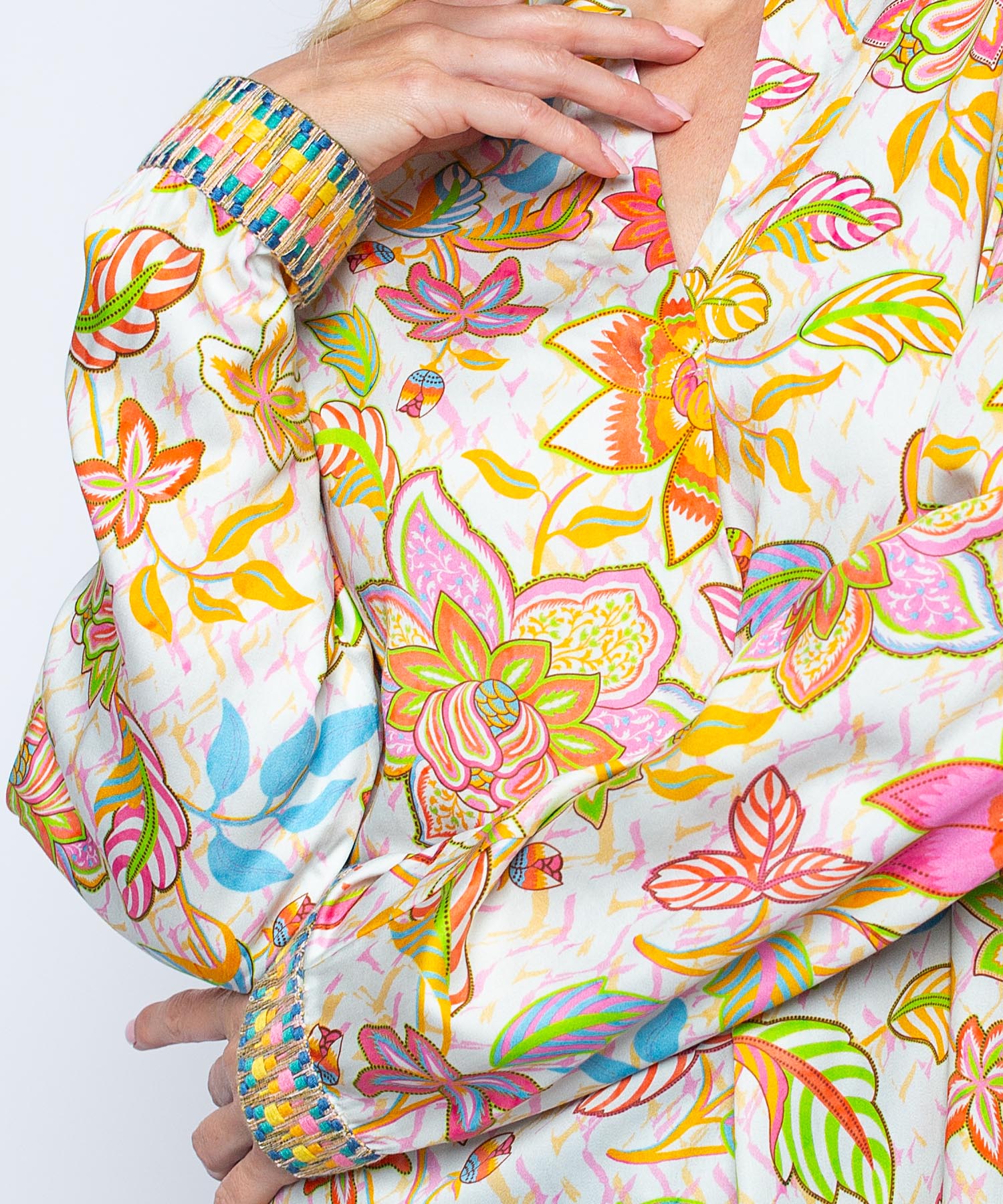 Emily van den Bergh Bluse im multicolour Blumen Druck aus Viskose