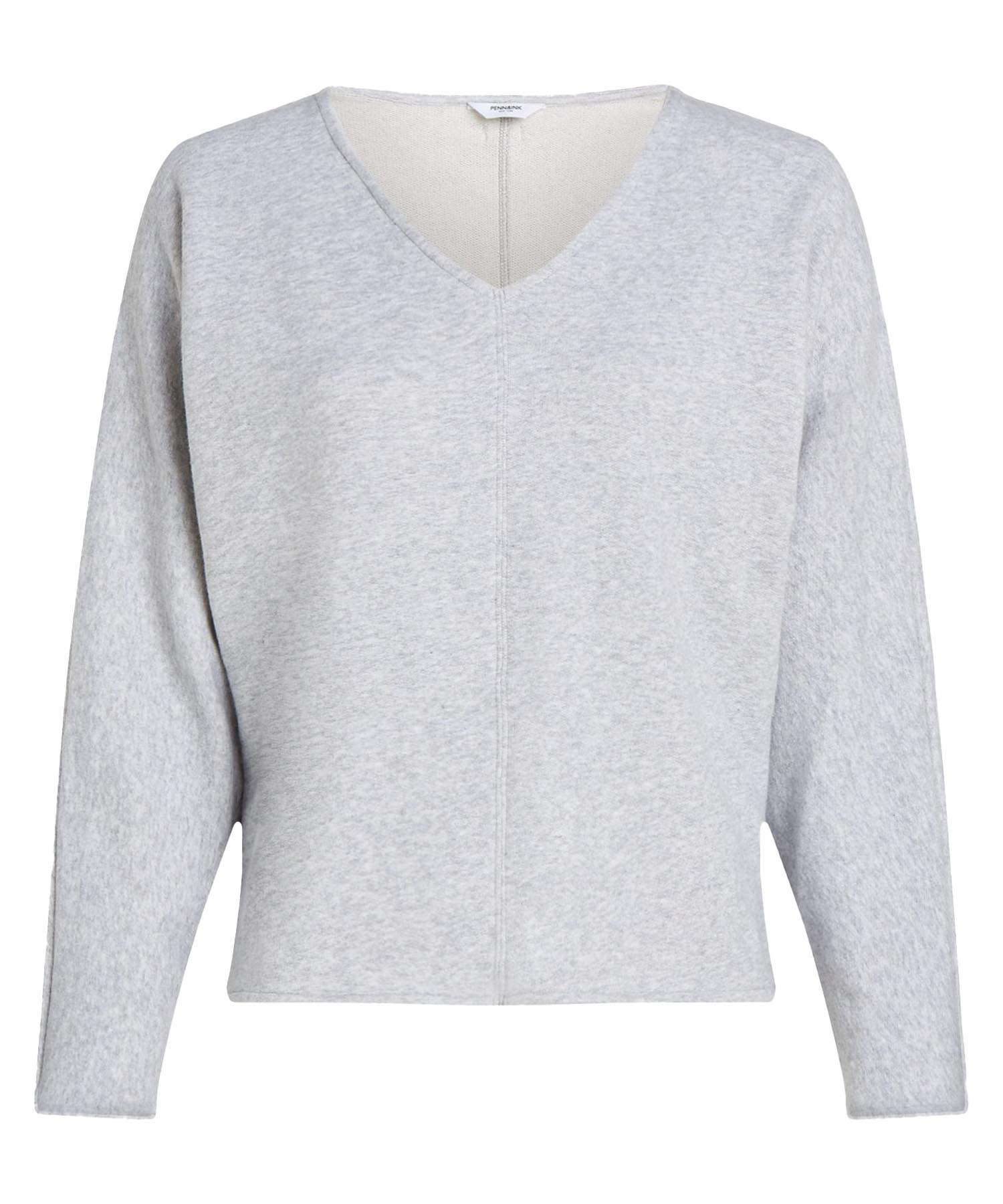 PENN&INK N.Y modischer und kurzer Pullover mit V-Ausschnitt aus Baumwolle