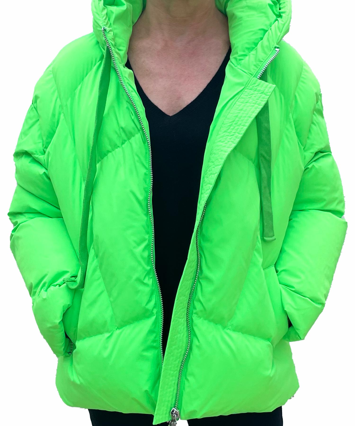 Blonde Jacke Mia in green neon