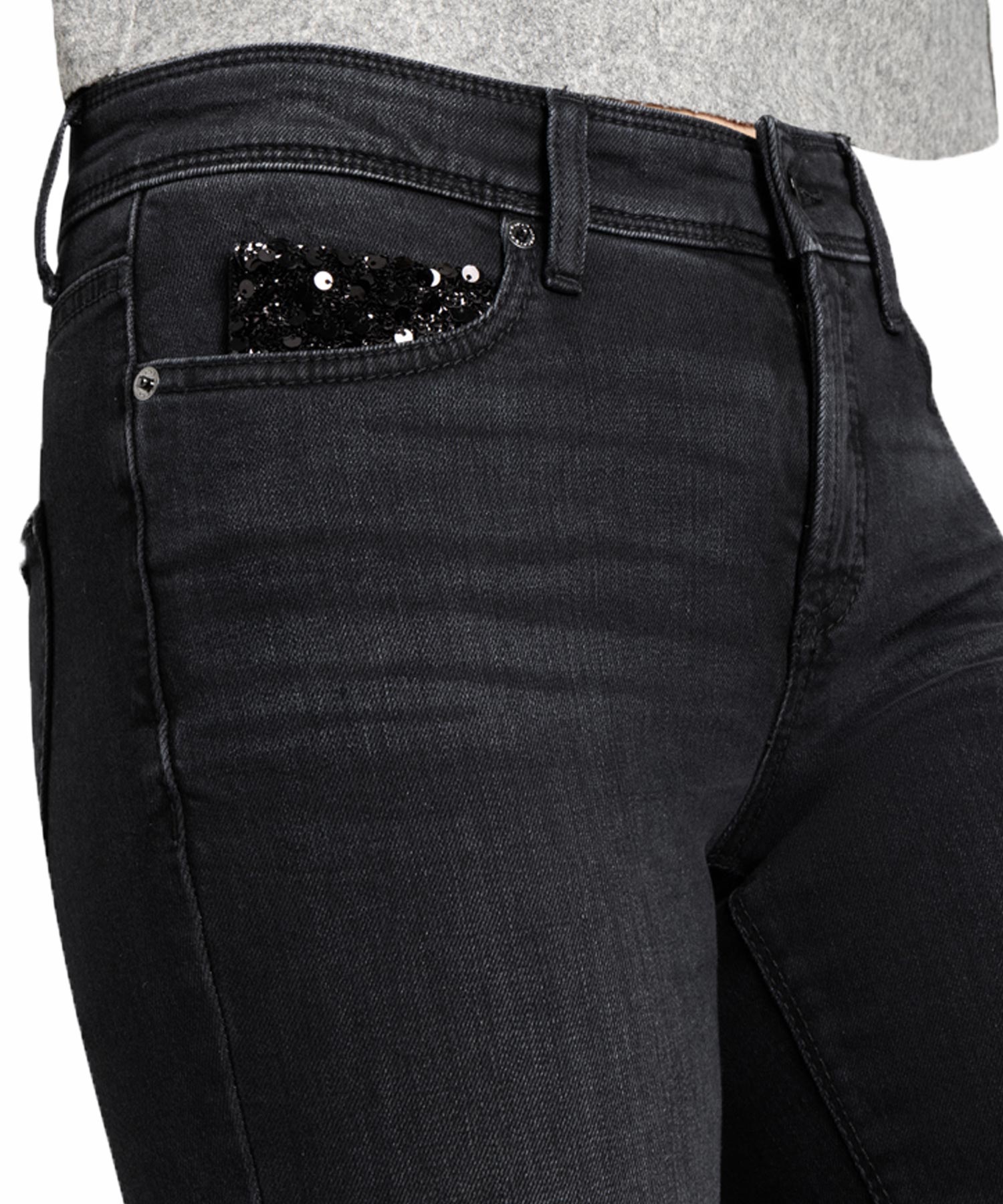 Cambio Jeans Piper short in schwarz