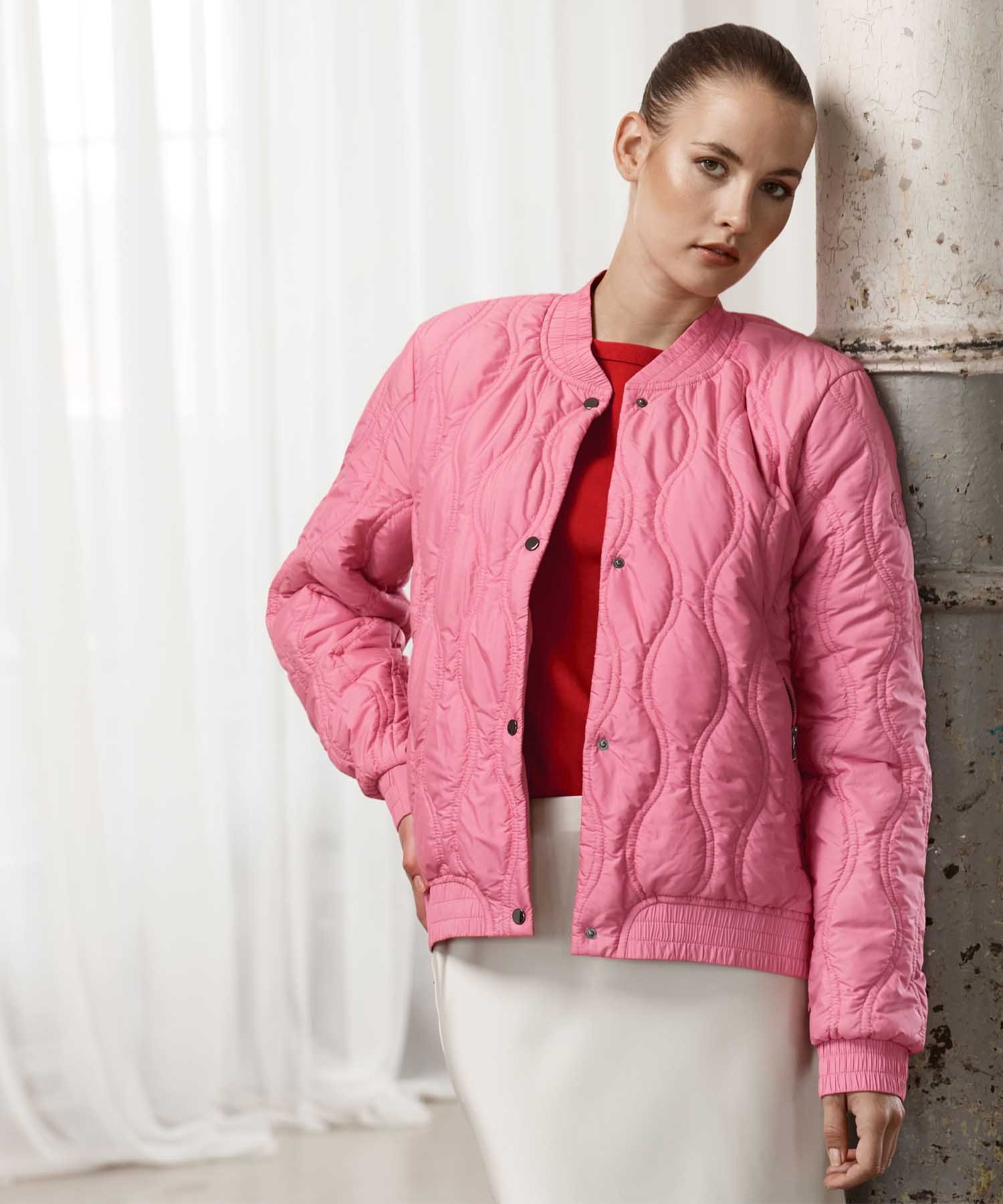 Manisa Outdoor Damenjacke – Pink | Leichter Blouson in moderner Steppoptik