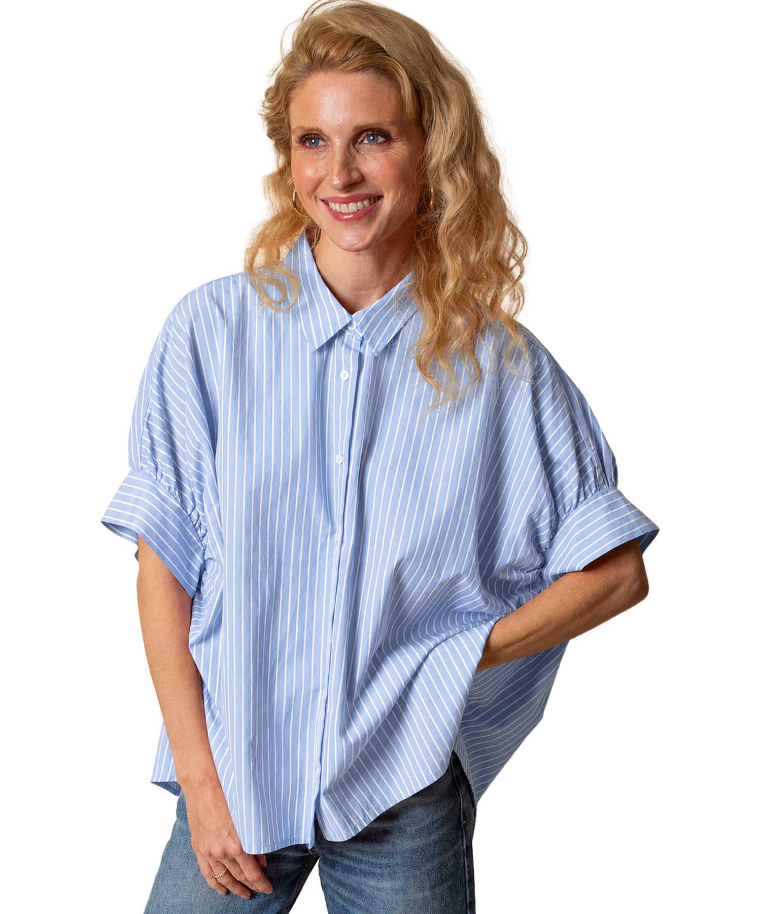 Emily van den Bergh Oversize Bluse aus reiner Baumwolle im Streifenmuster | Modehaus Wörmann