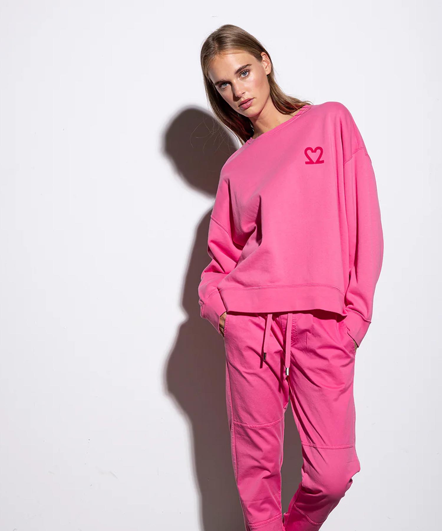 You Too Sweatshirt Tessa aus Baumwolle in hotpink