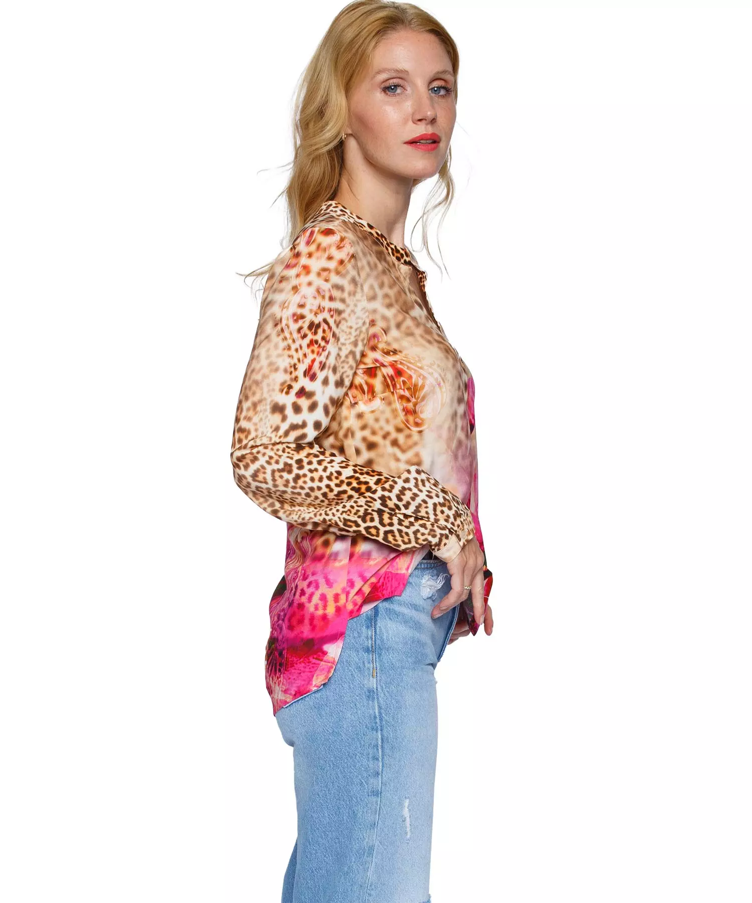 Emily van den Bergh Bluse pink leo paisley