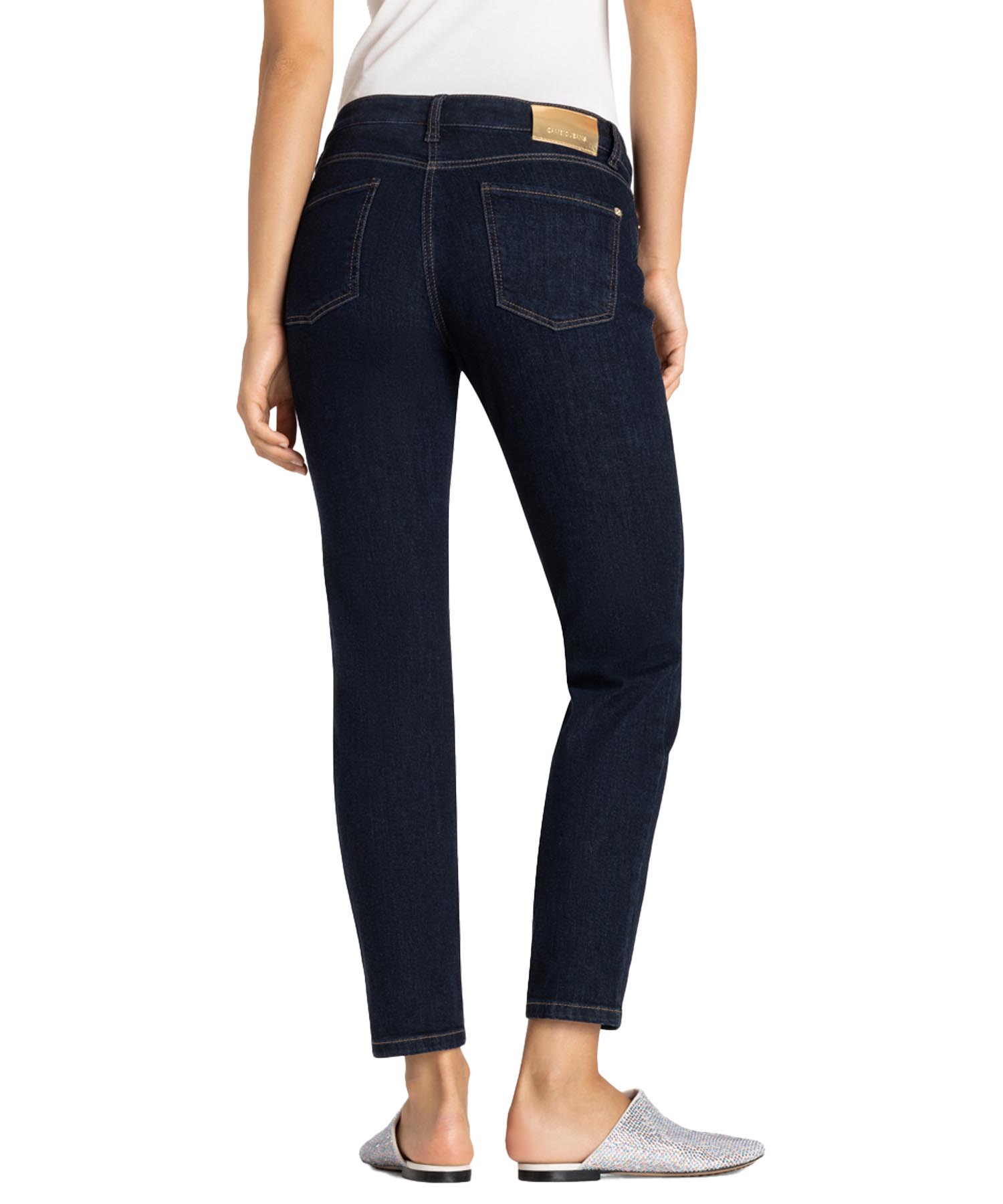 Cambio Jeans Piper cropped in dunkelblauer Waschung