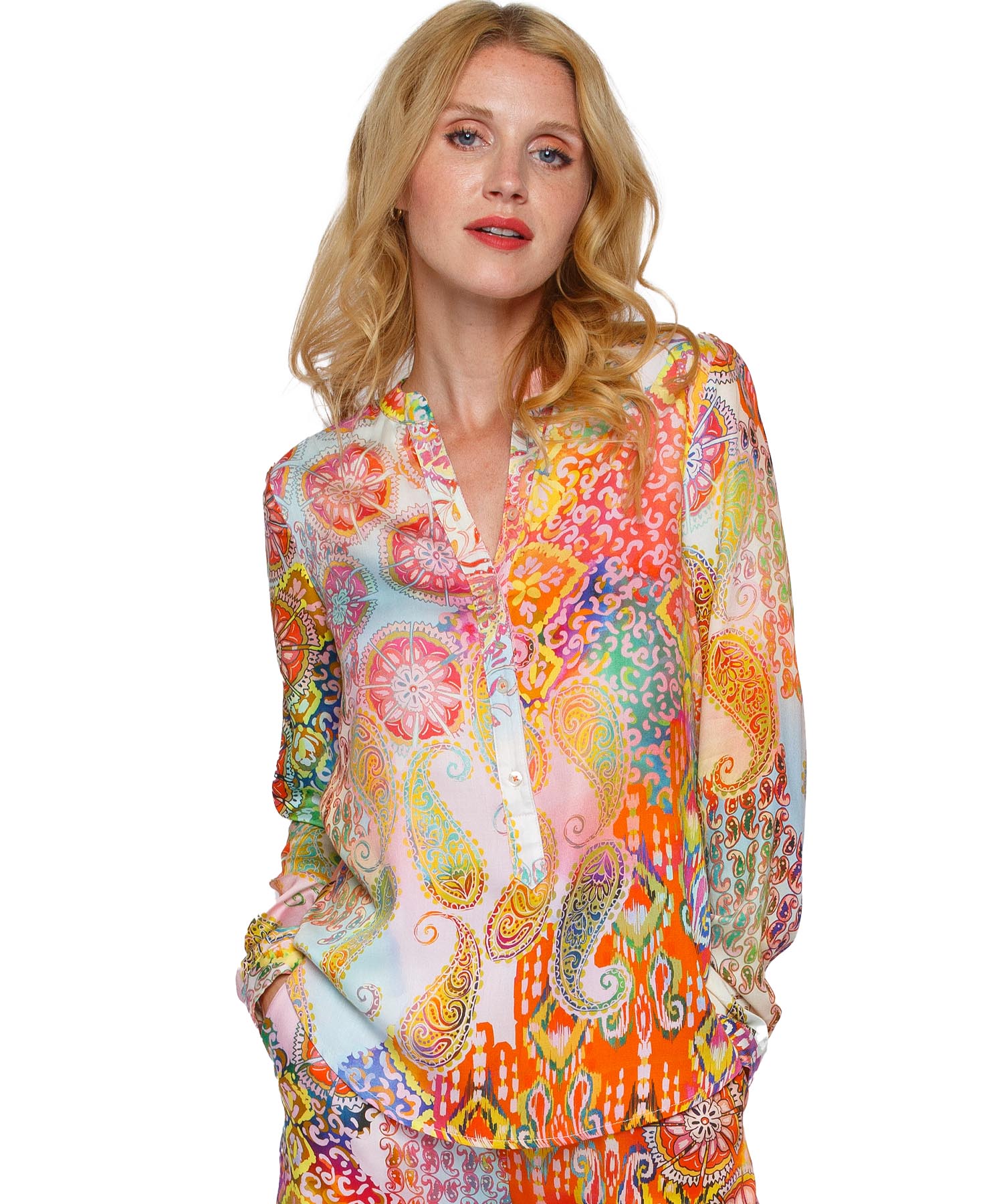 Emily van den Bergh Bluse Multicolour Patch