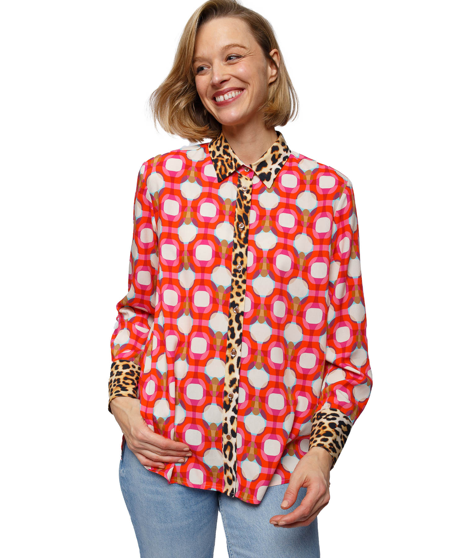 Emily van den Bergh coole Bluse mit Leo Patch