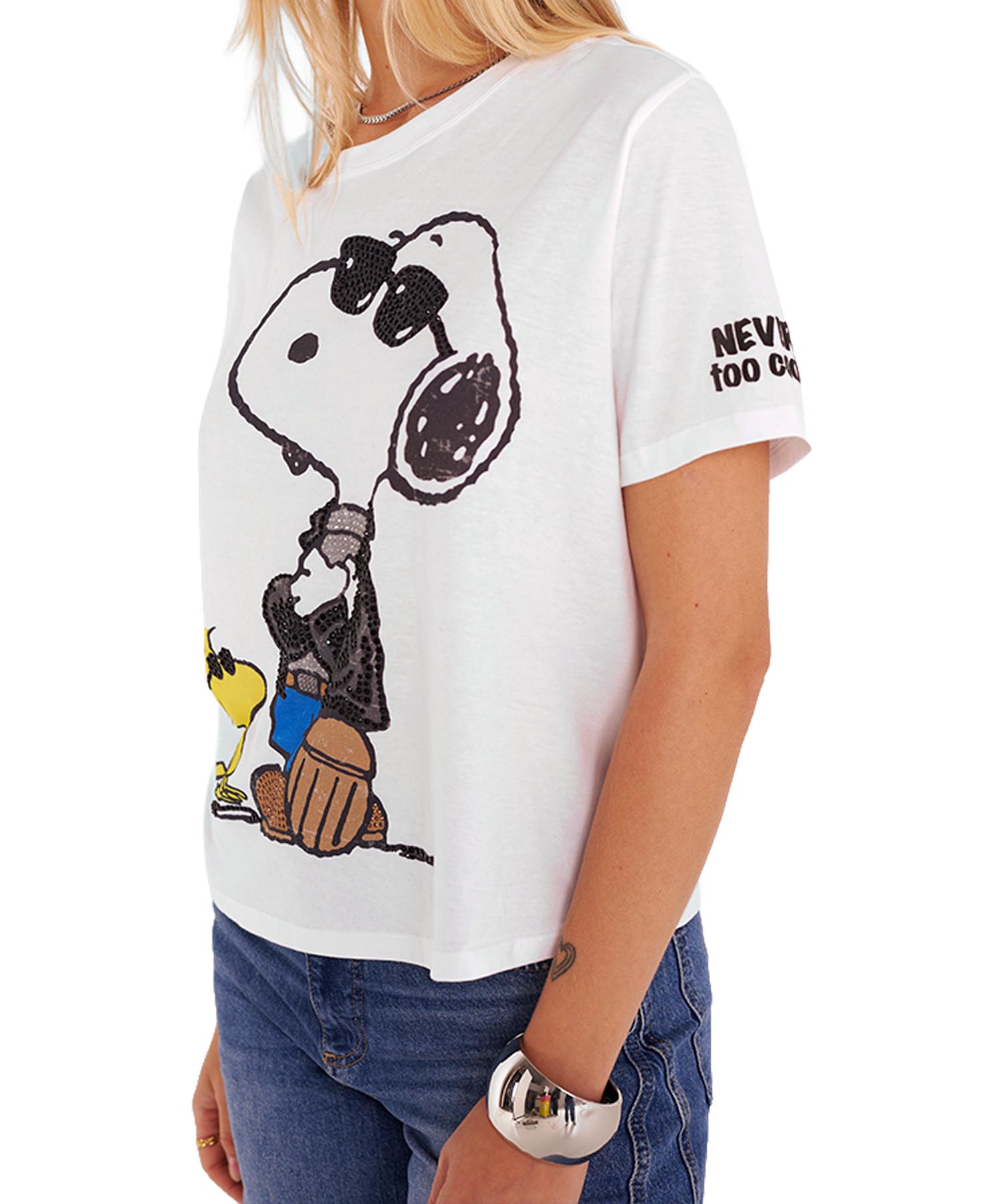 Princess goes Hollywood T-Shirt aus reiner Baumwolle in Weiß mit Snoopy Motiv | Modehaus Wörmann