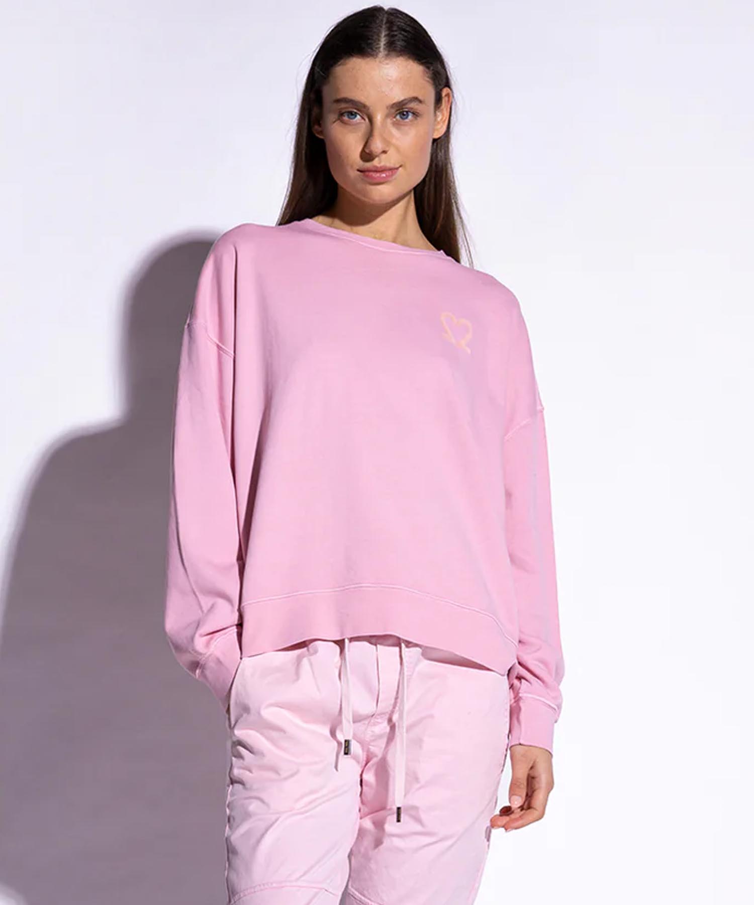 You Too Sweatshirt Tessa aus Baumwolle in rosé
