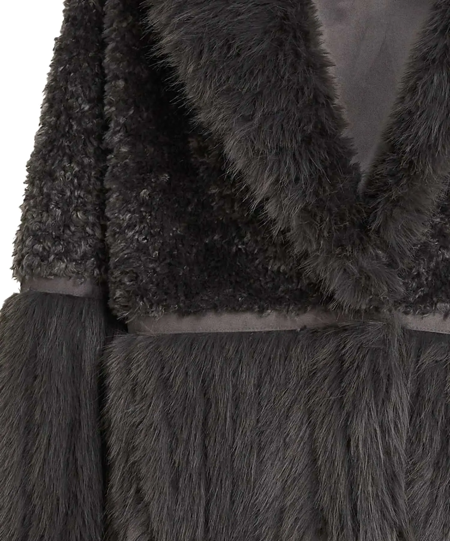 Beaumont kuschelige Jacke aus Webpelz in grafit