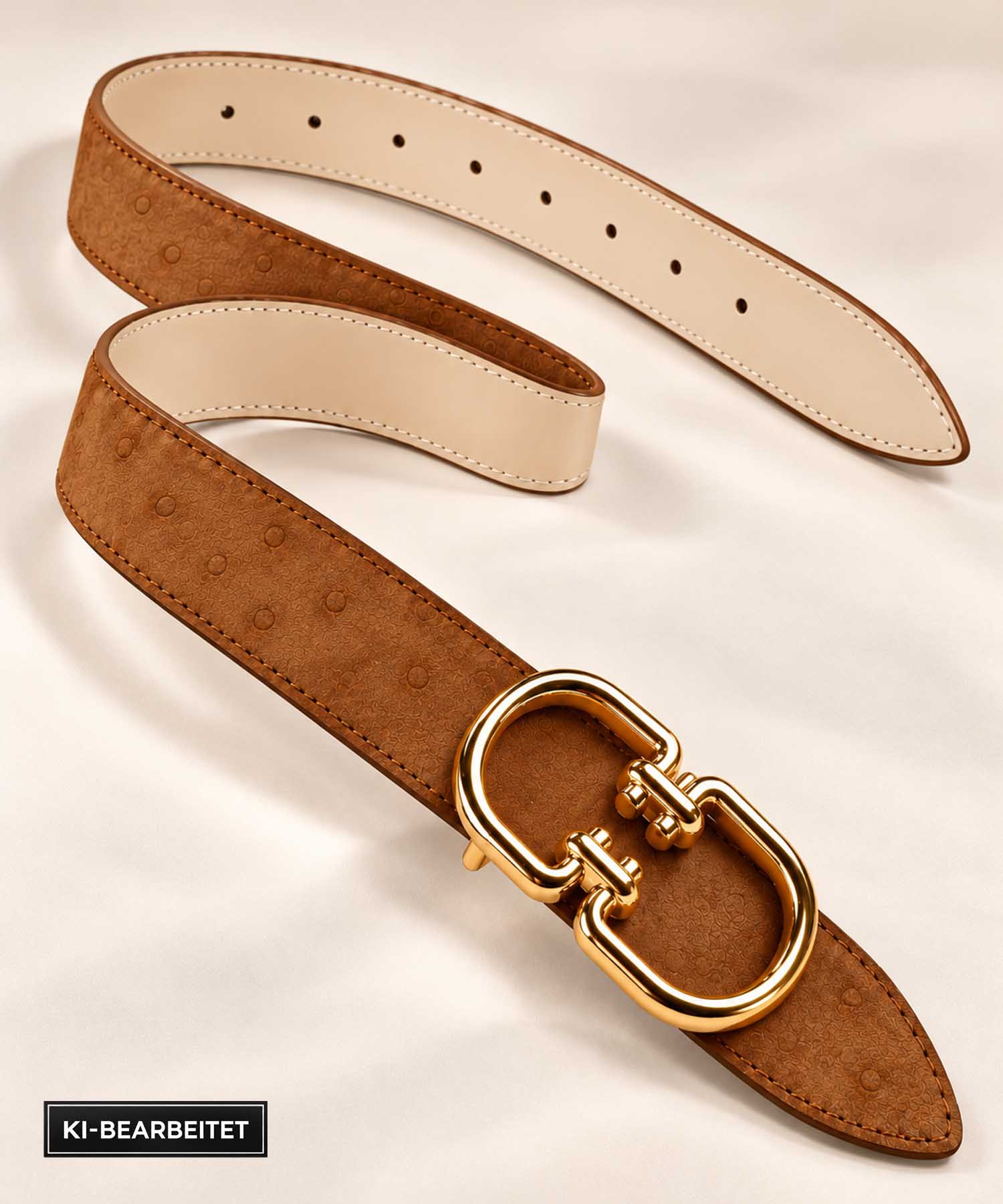 Ledergürtel aus Rindsleder 4 cm mit Doppelschließe | Modehaus Wörmann