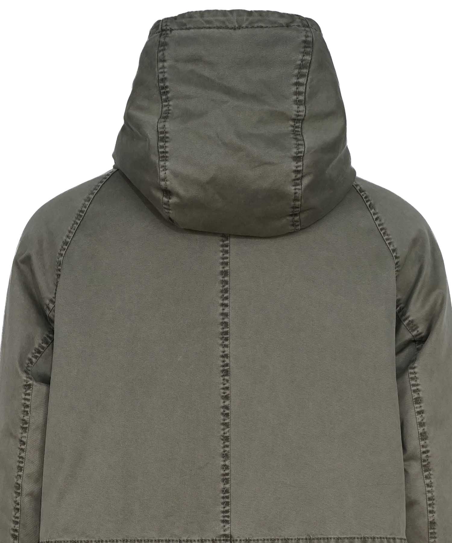Blonde No. 8 Parka Emma in khaki mit Webpelzbesatz