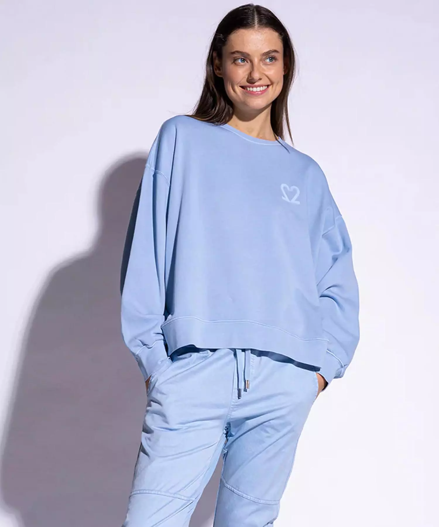 You Too Sweatshirt Tessa aus Baumwolle in hellblau