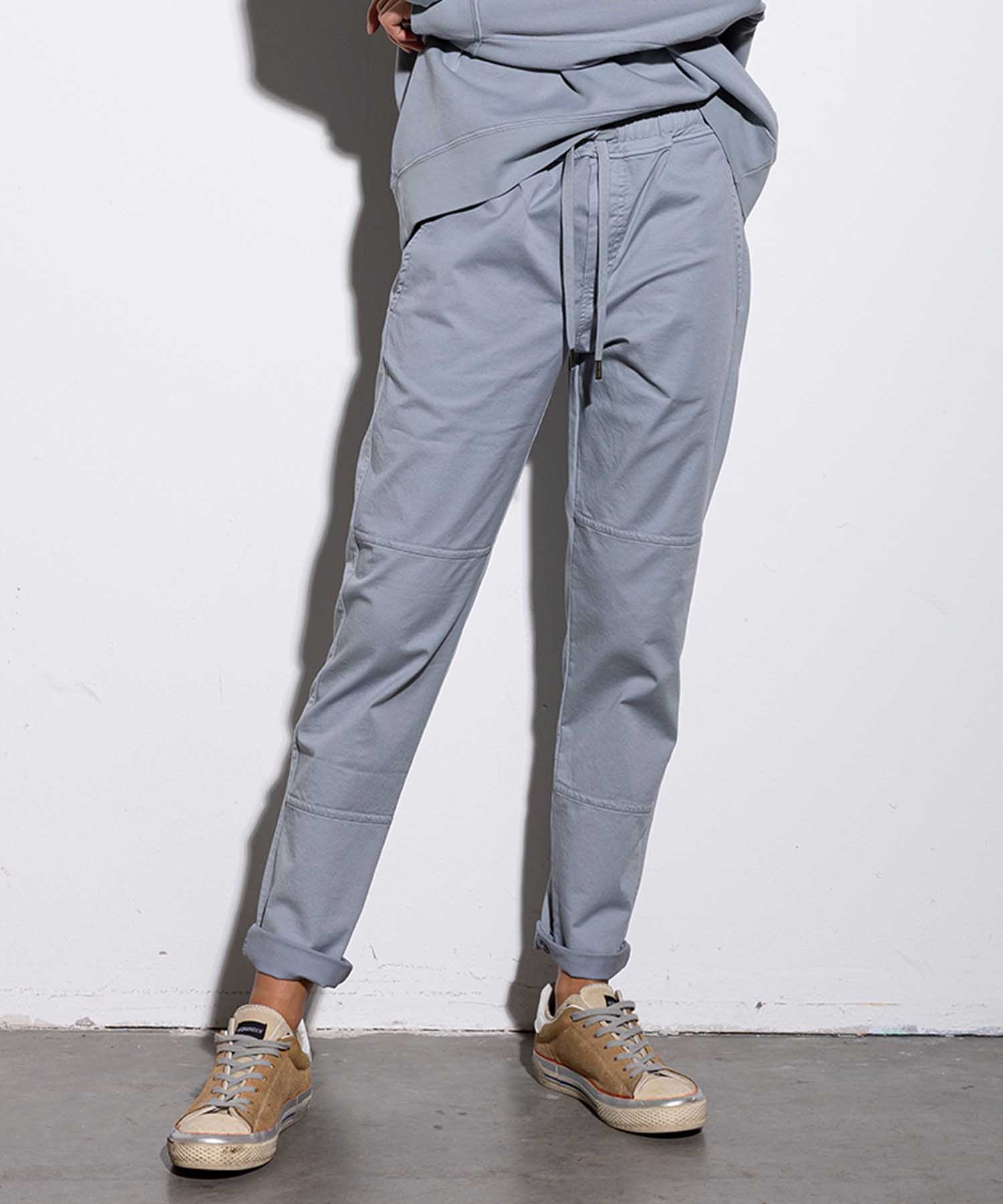 YOU TWO coole Hose im Materialmix in sky