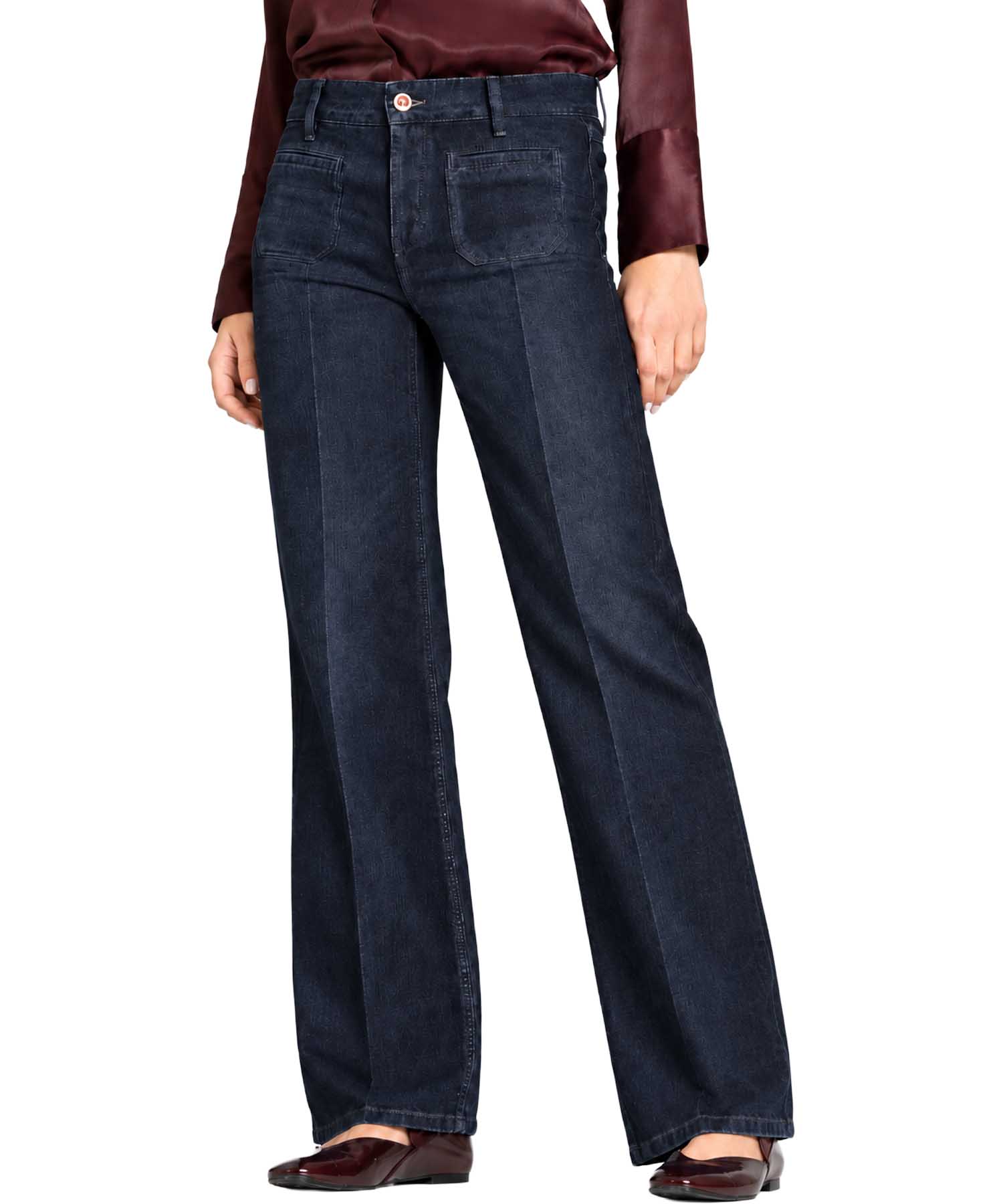 Cambio Jeans Tess Wide Leg in Modern Rinsed dunkelblau | Modehaus Wörmann