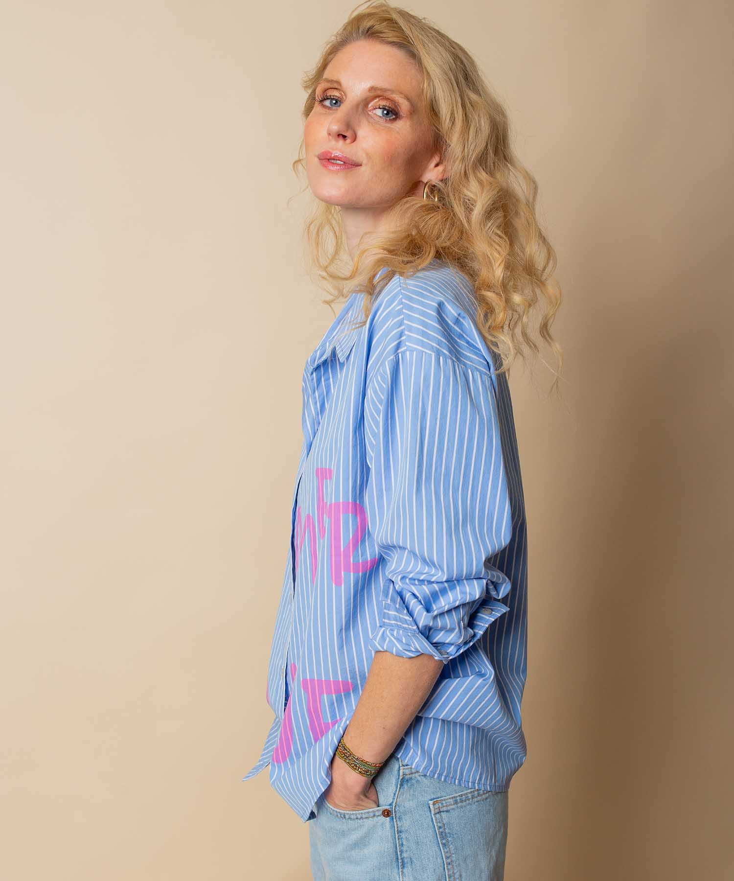Emily van den Bergh Oversized Hemdbluse aus Baumwolle im Streifenmuster | Modehaus Wörmann