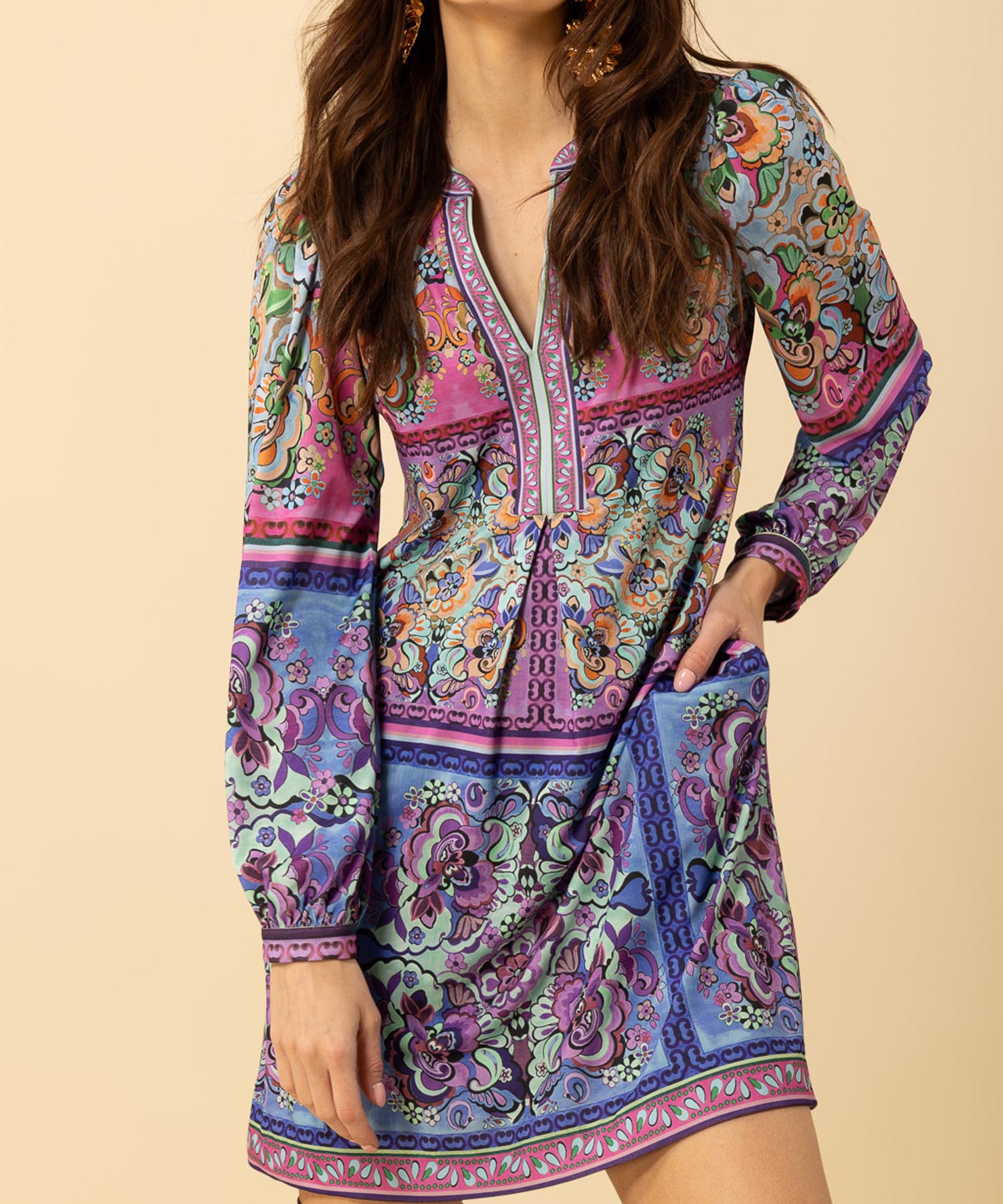 Hale Bob Kleid im grafischen Ornamentdruck