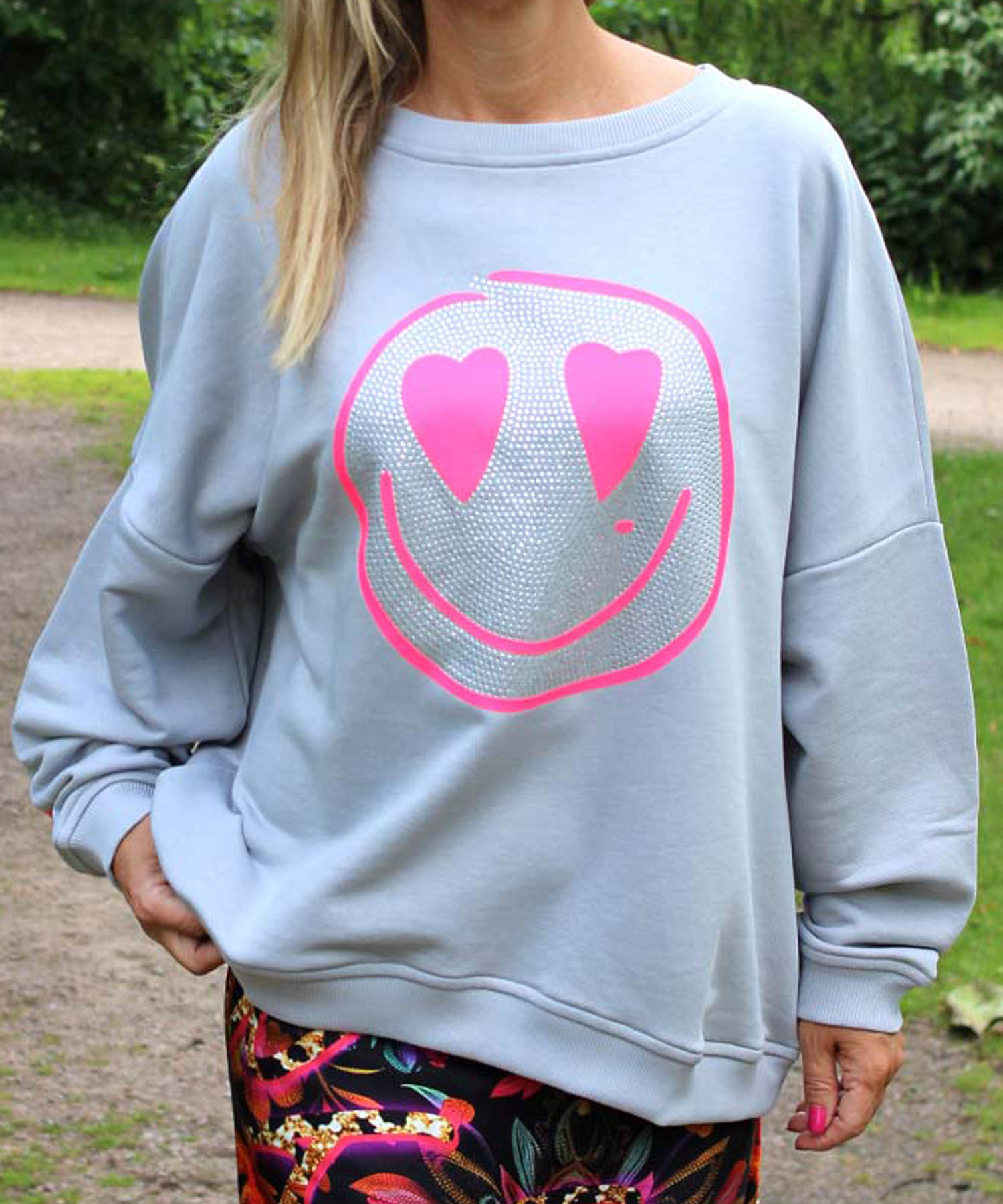 Miss Goodlife Sweat Heartface Famous Strass