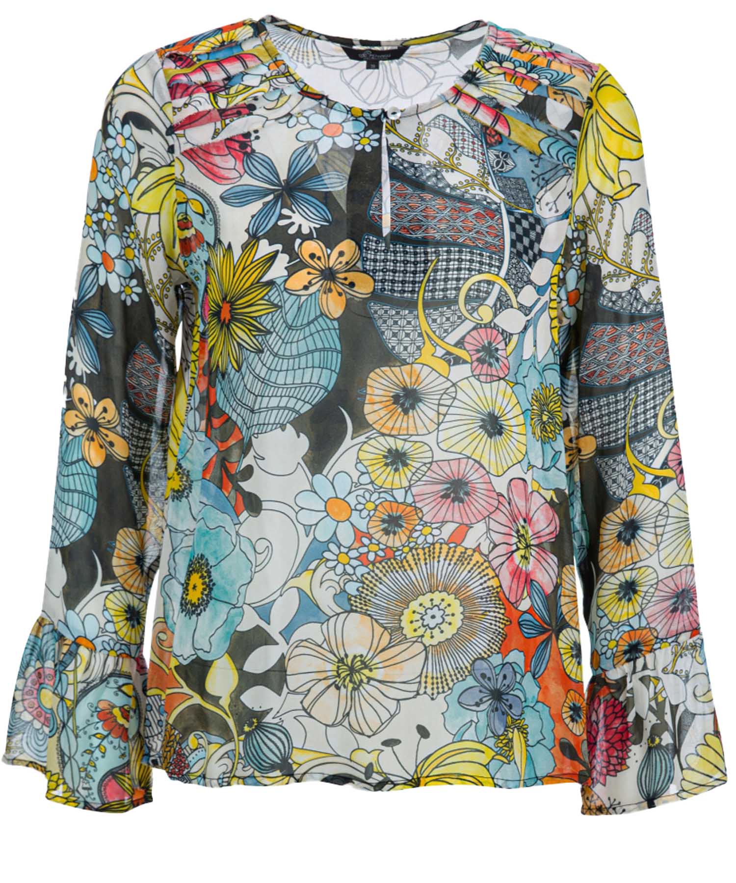 Princess goes Hollywood Bluse mit Blumendruck und Volantärmeln aus Viskose