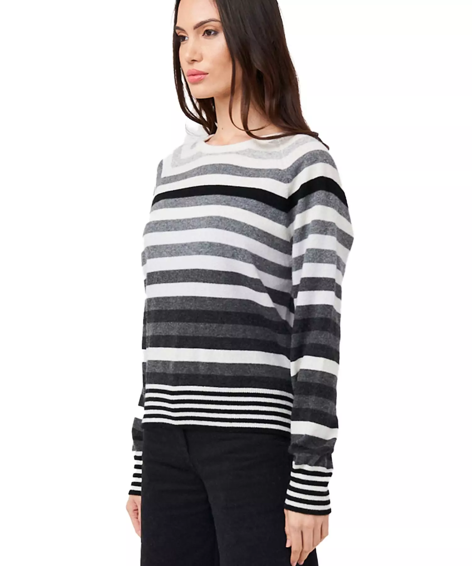 Streifen Pullover aus reinem Cashmere von Brodie