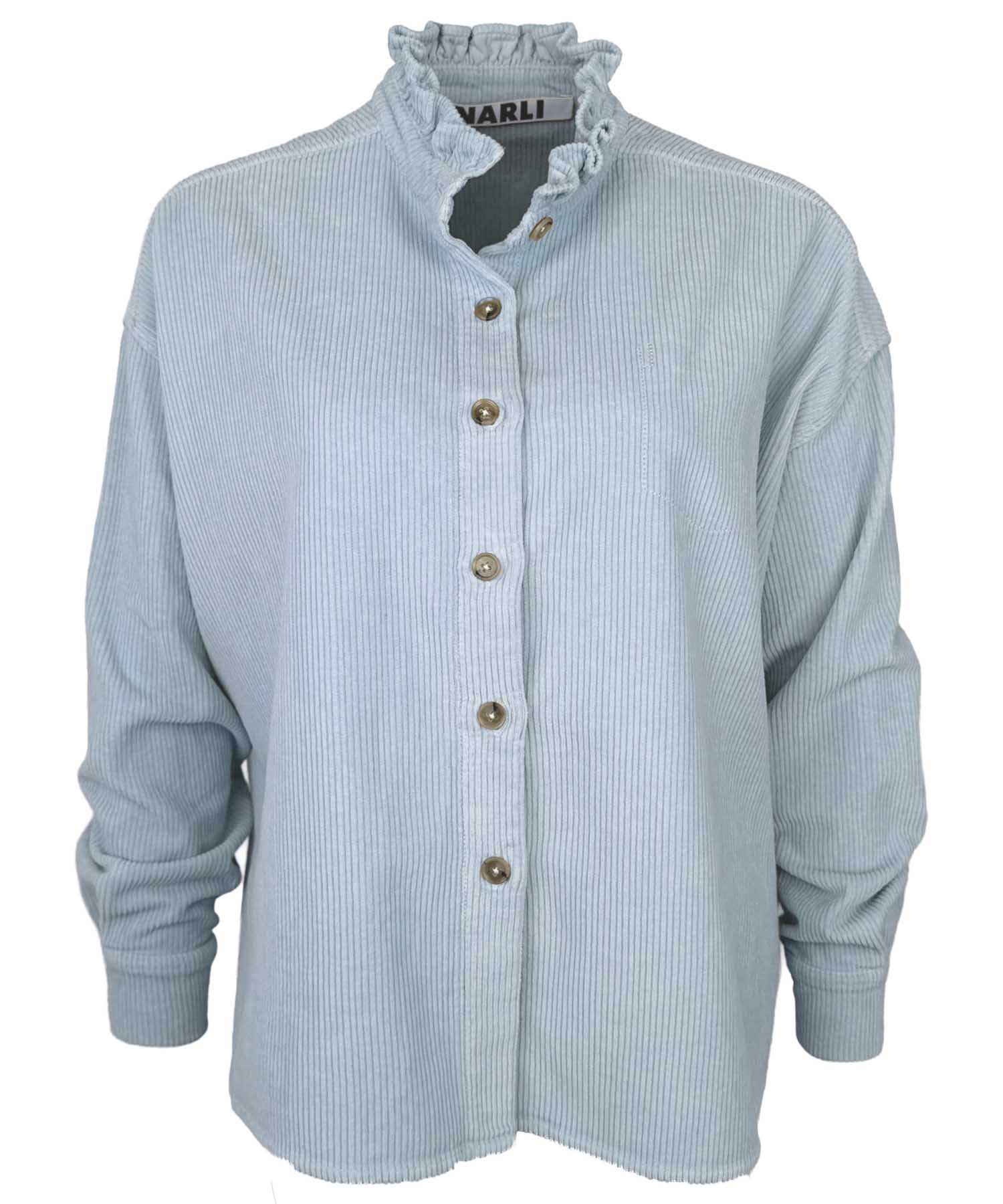 Narli Collection Cordbluse im lässigen Oversize-Look