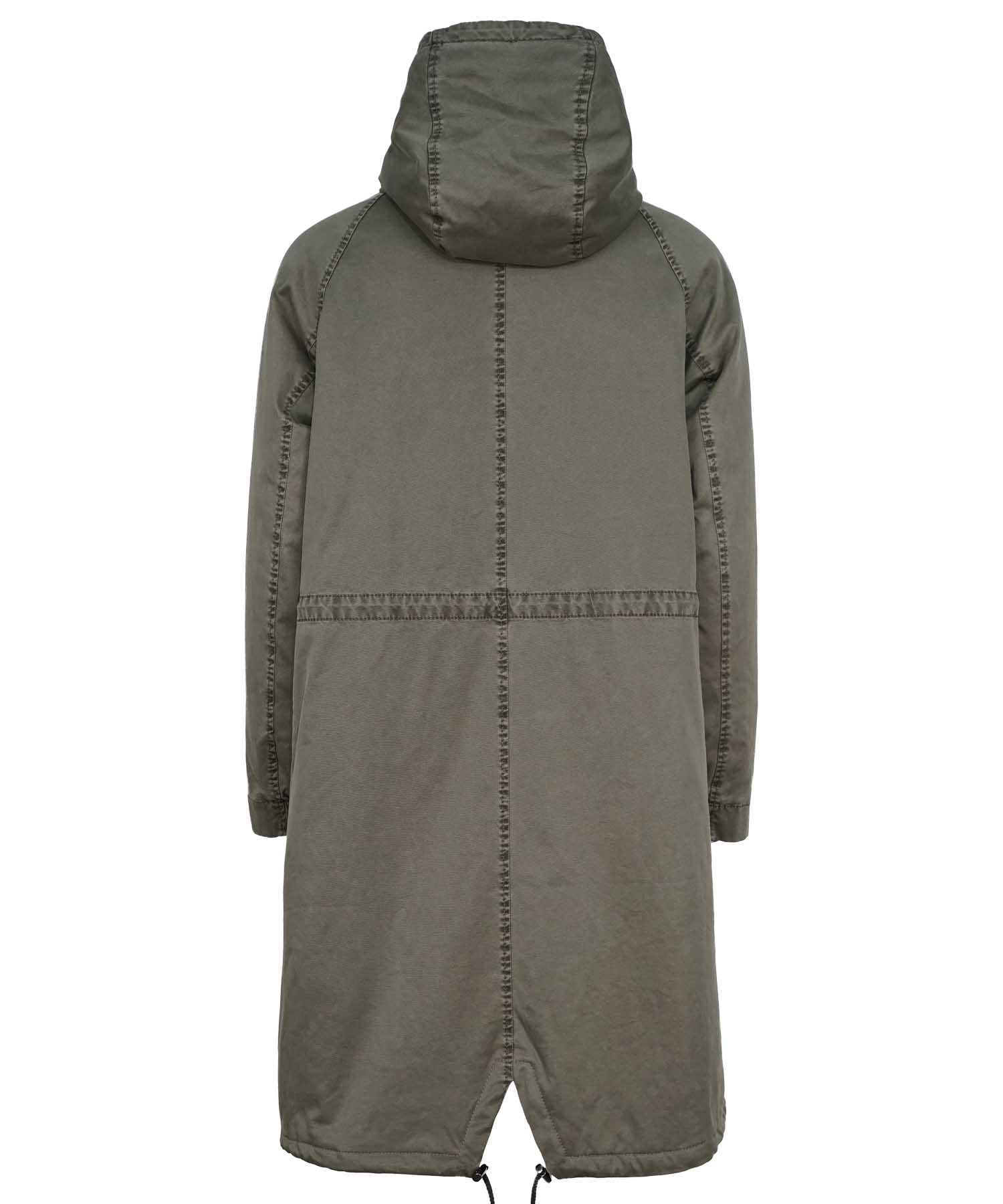 Blonde No. 8 Parka Emma in khaki mit Webpelzbesatz