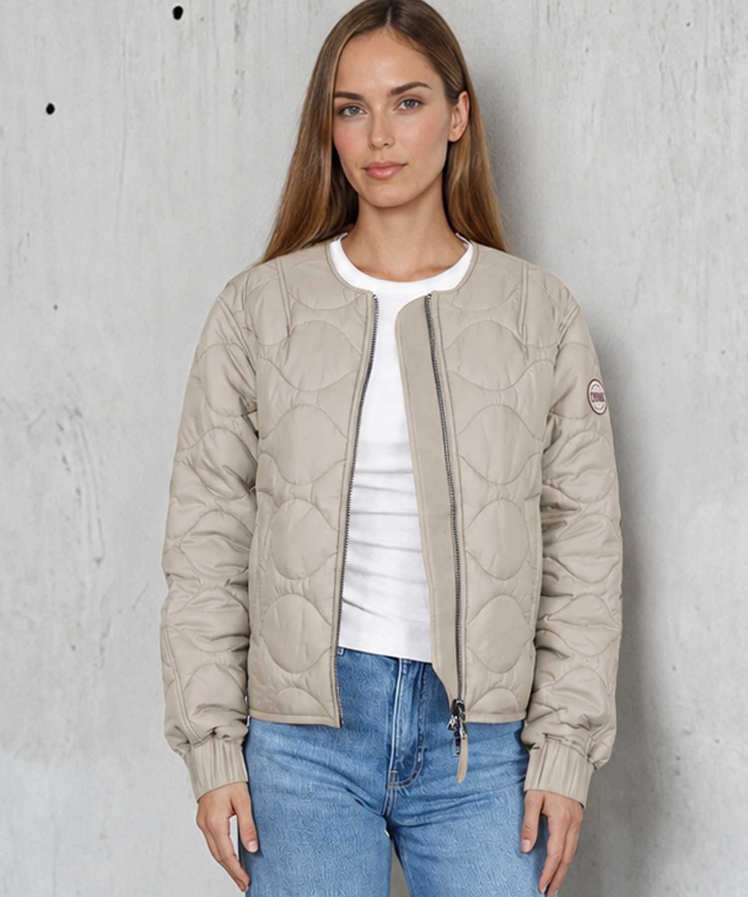 Como No. 1 Steppjacke Massa mit abnehmbaren Webpelzkragen