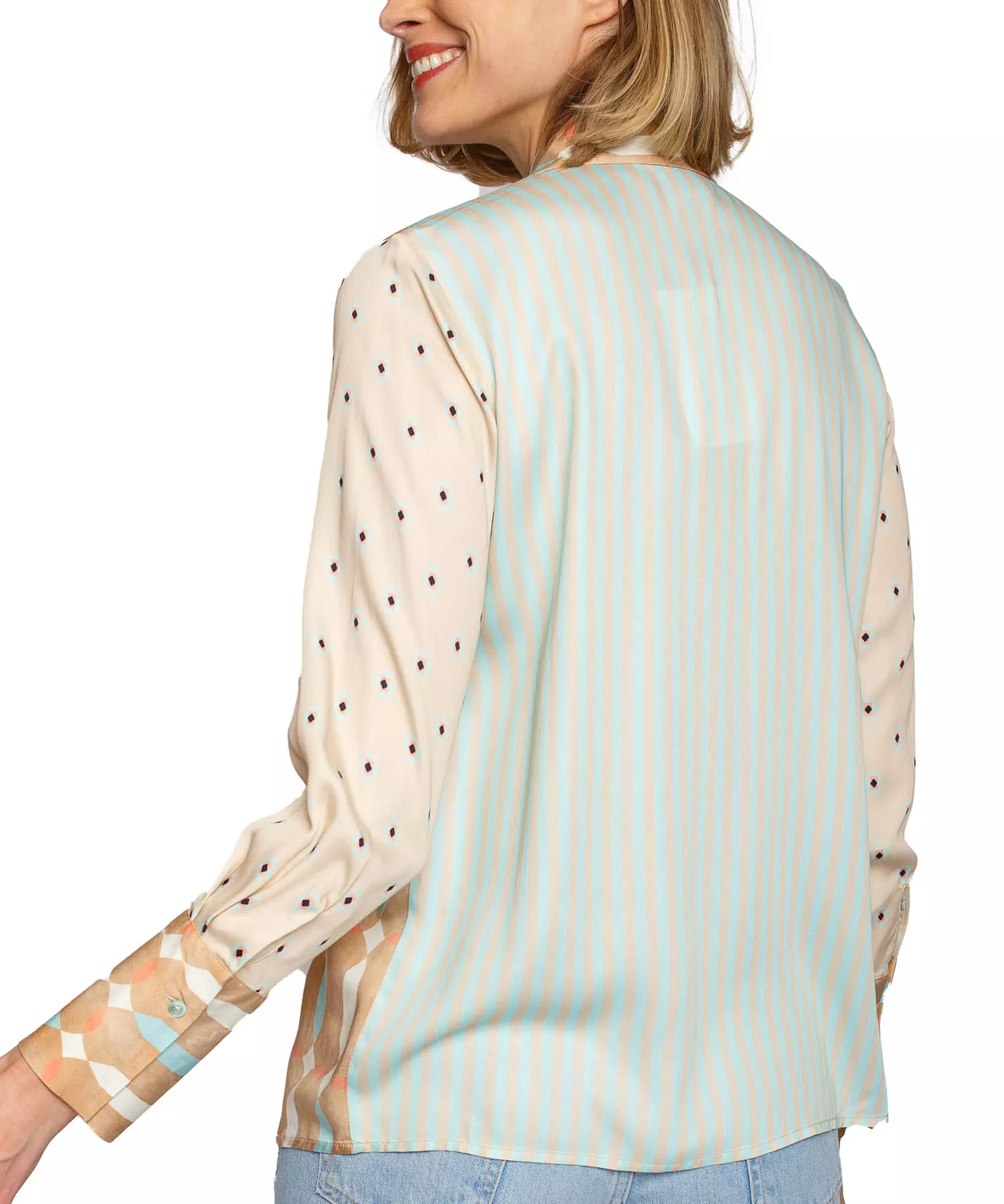 Emily van den Bergh Bluse im coolen Mustermix aus Viskose