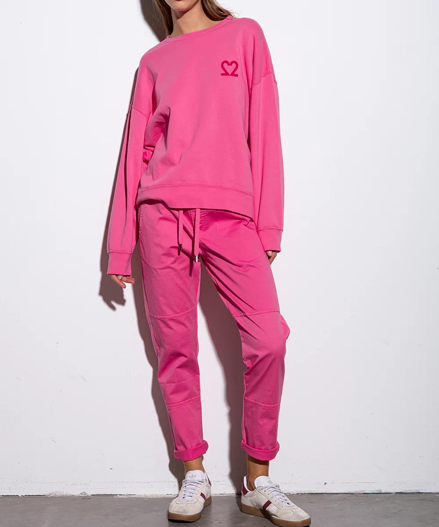 You Too Sweatshirt Tessa aus Baumwolle in hotpink