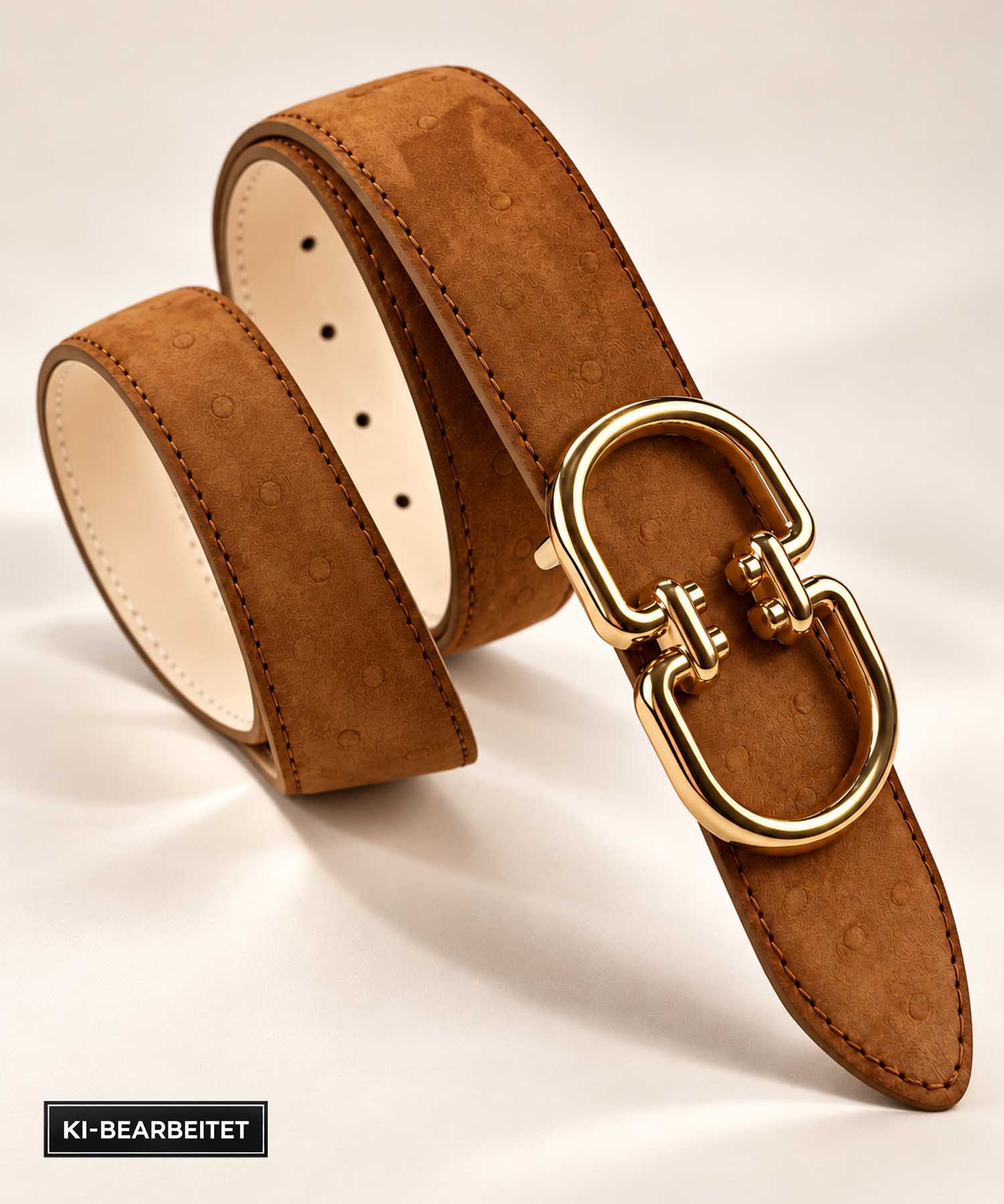 Ledergürtel aus Rindsleder 4 cm mit Doppelschließe | Modehaus Wörmann