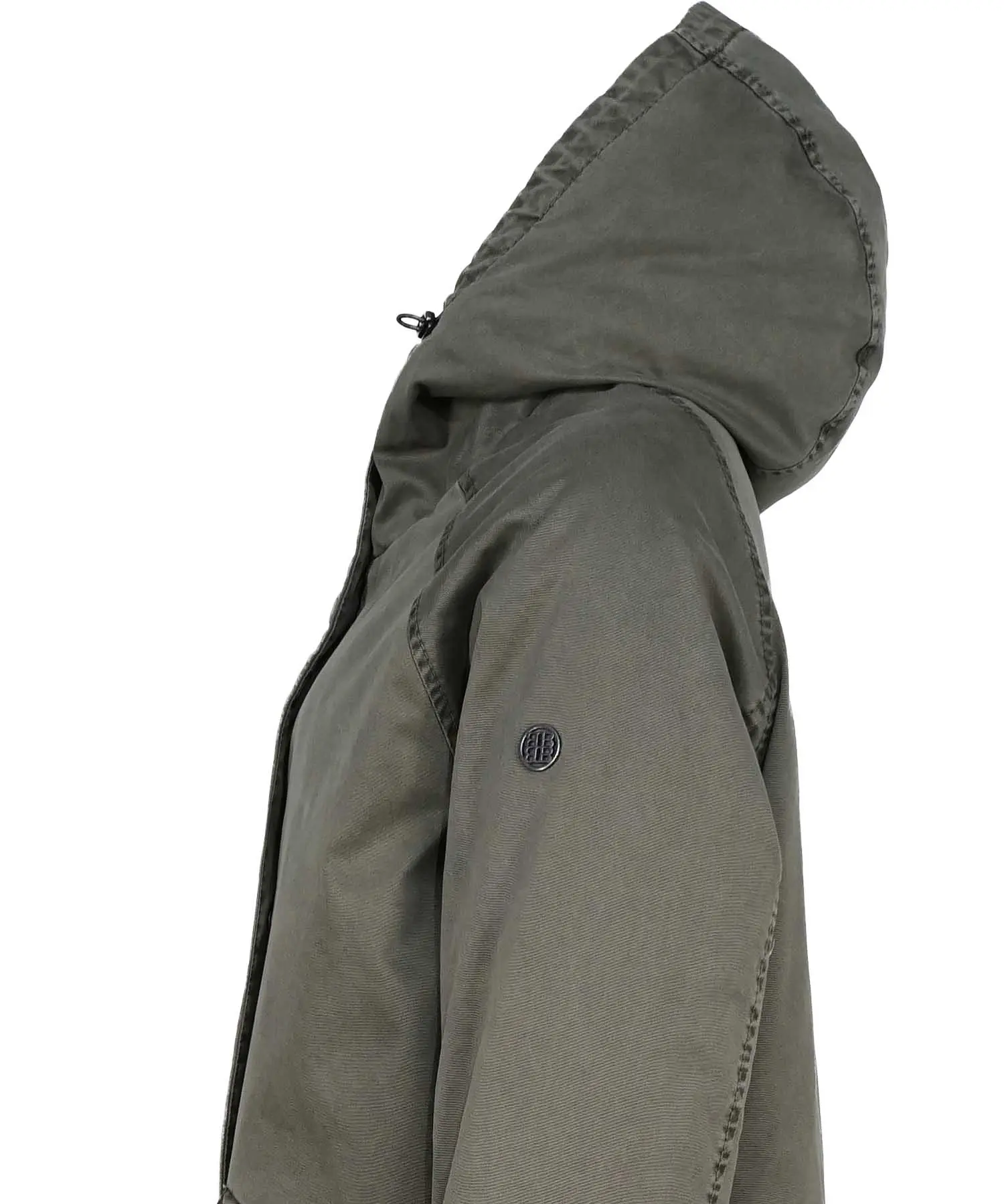 Blonde No. 8 Parka Emma in khaki mit Webpelzbesatz