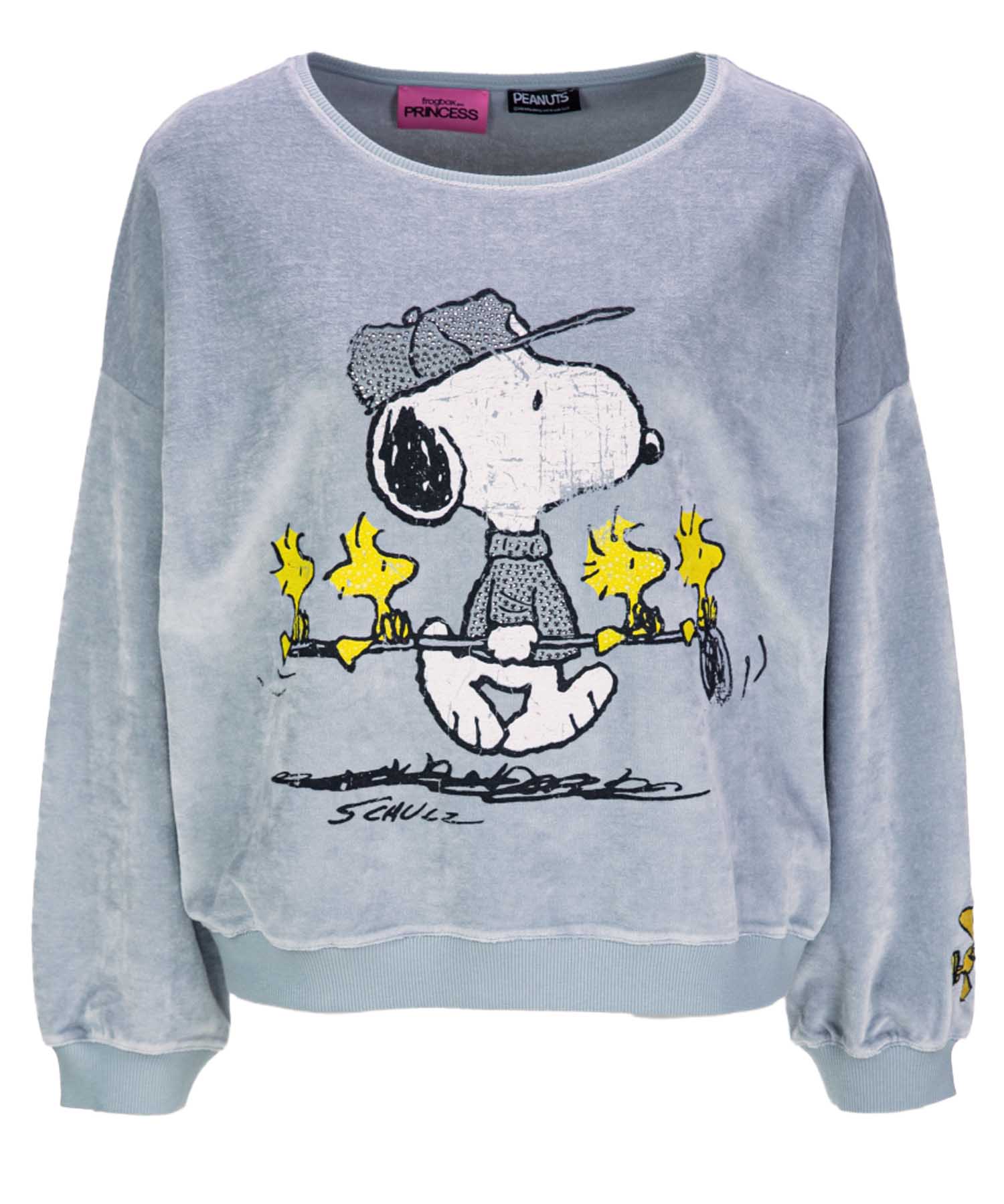 Princess goes Hollywood Sweatshirt Snoopy Golf aus Nicki-Stoff in grau