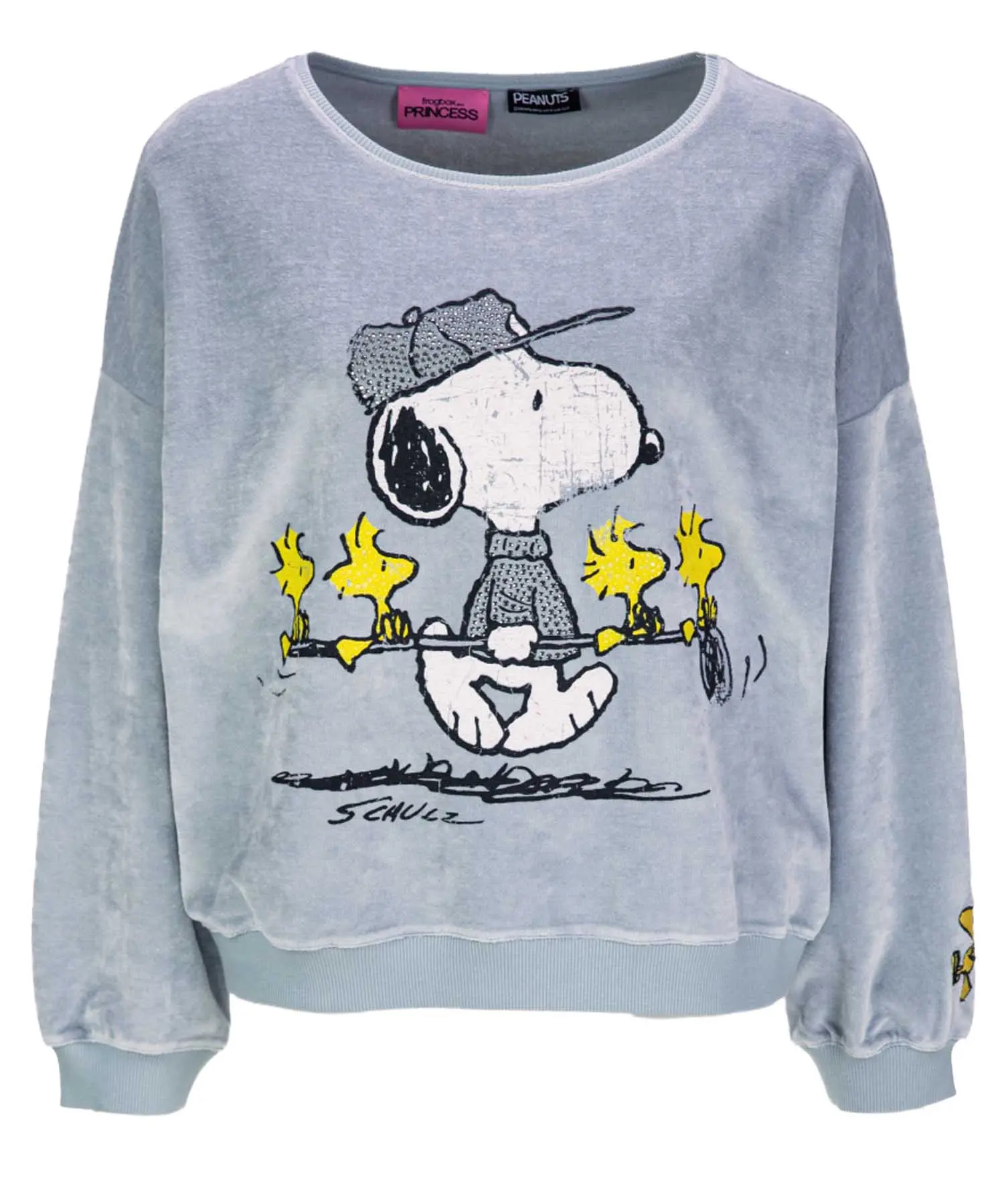 Princess goes Hollywood Sweatshirt Snoopy Golf aus Nicki-Stoff in grau