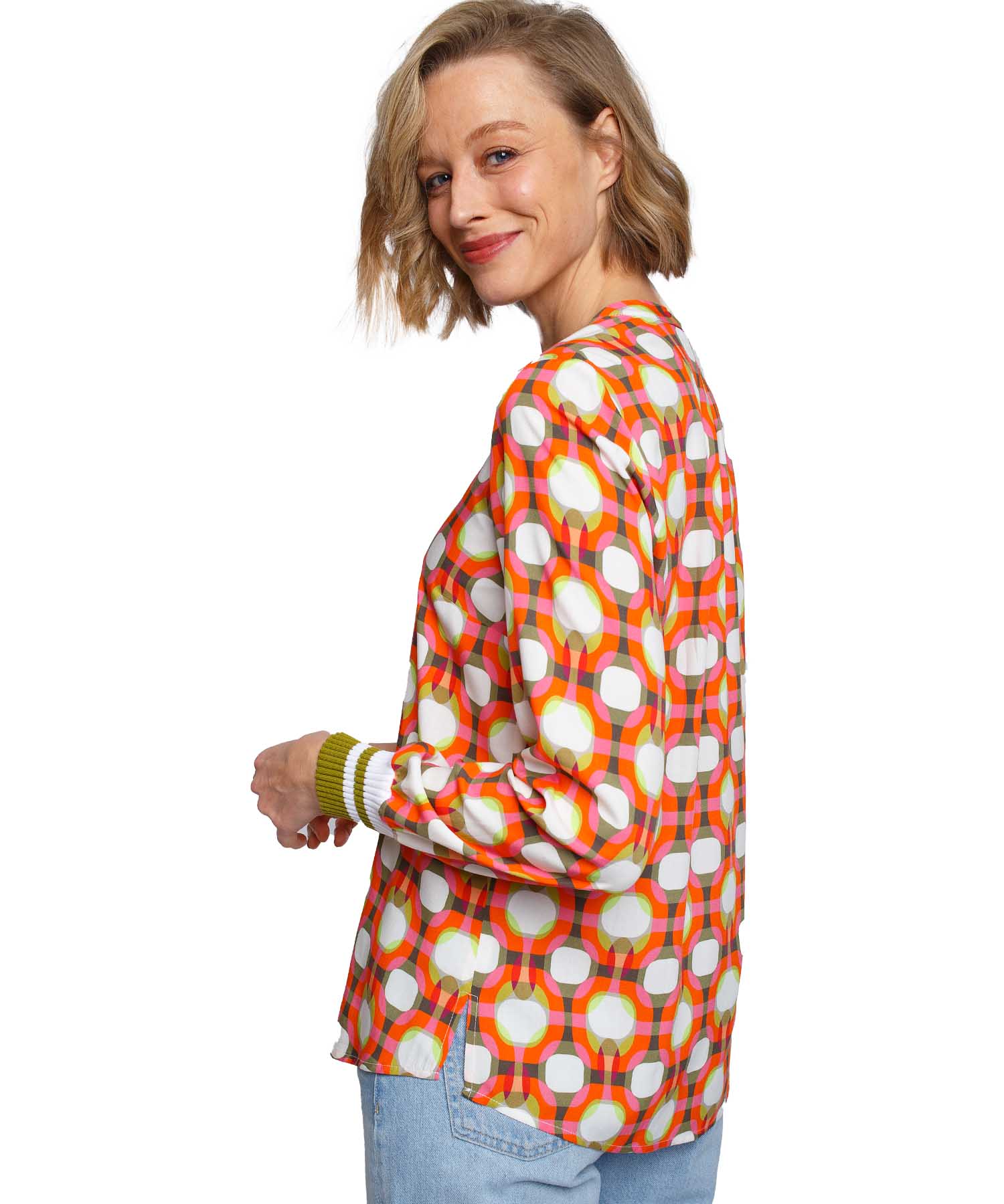 Emily van den Bergh Shirtbluse mit Stehkragen