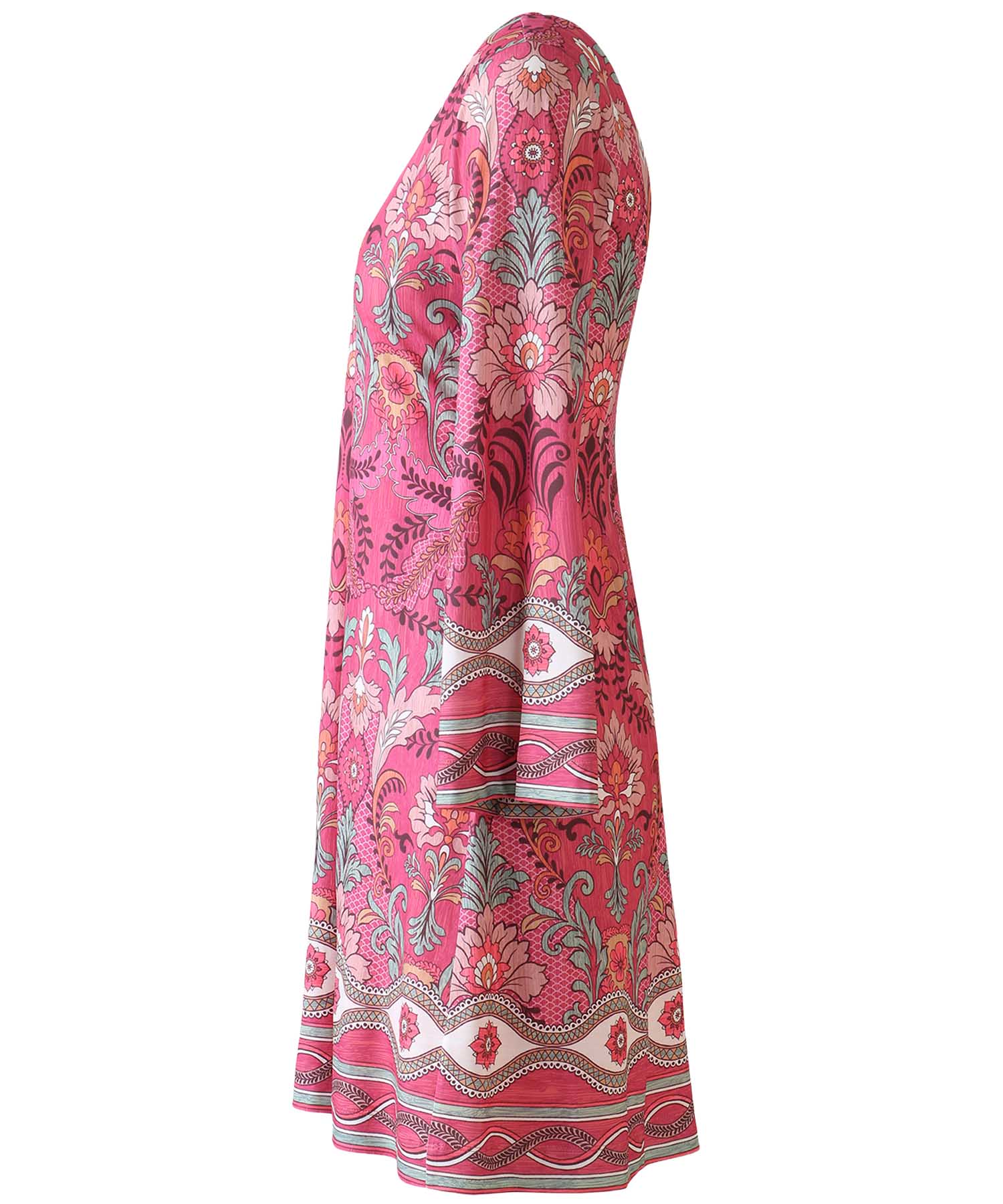 Hale Bob - Kleid  | Blumen-Druck in Rot-Tönen | 3/4-Arm