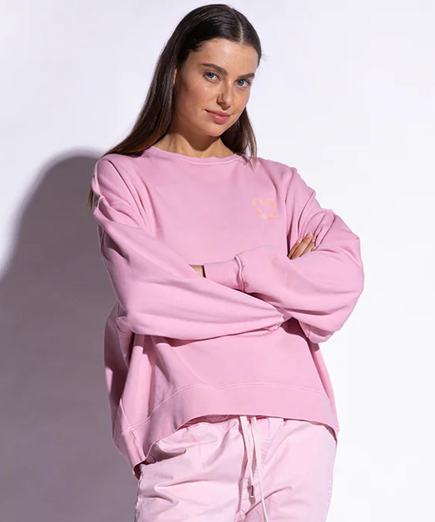 You Too Sweatshirt Tessa aus Baumwolle in rosé