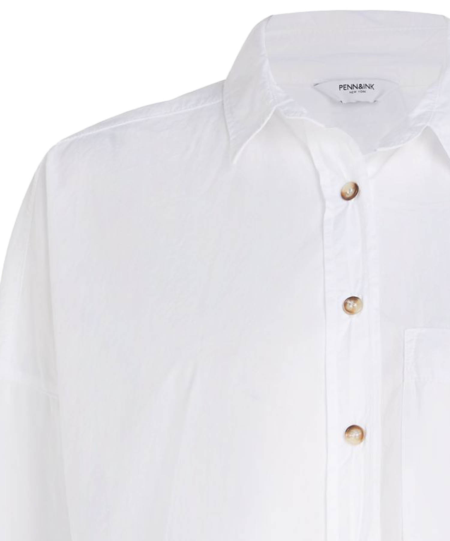 Penn & Ink lässige Hemdbluse aus Baumwolle