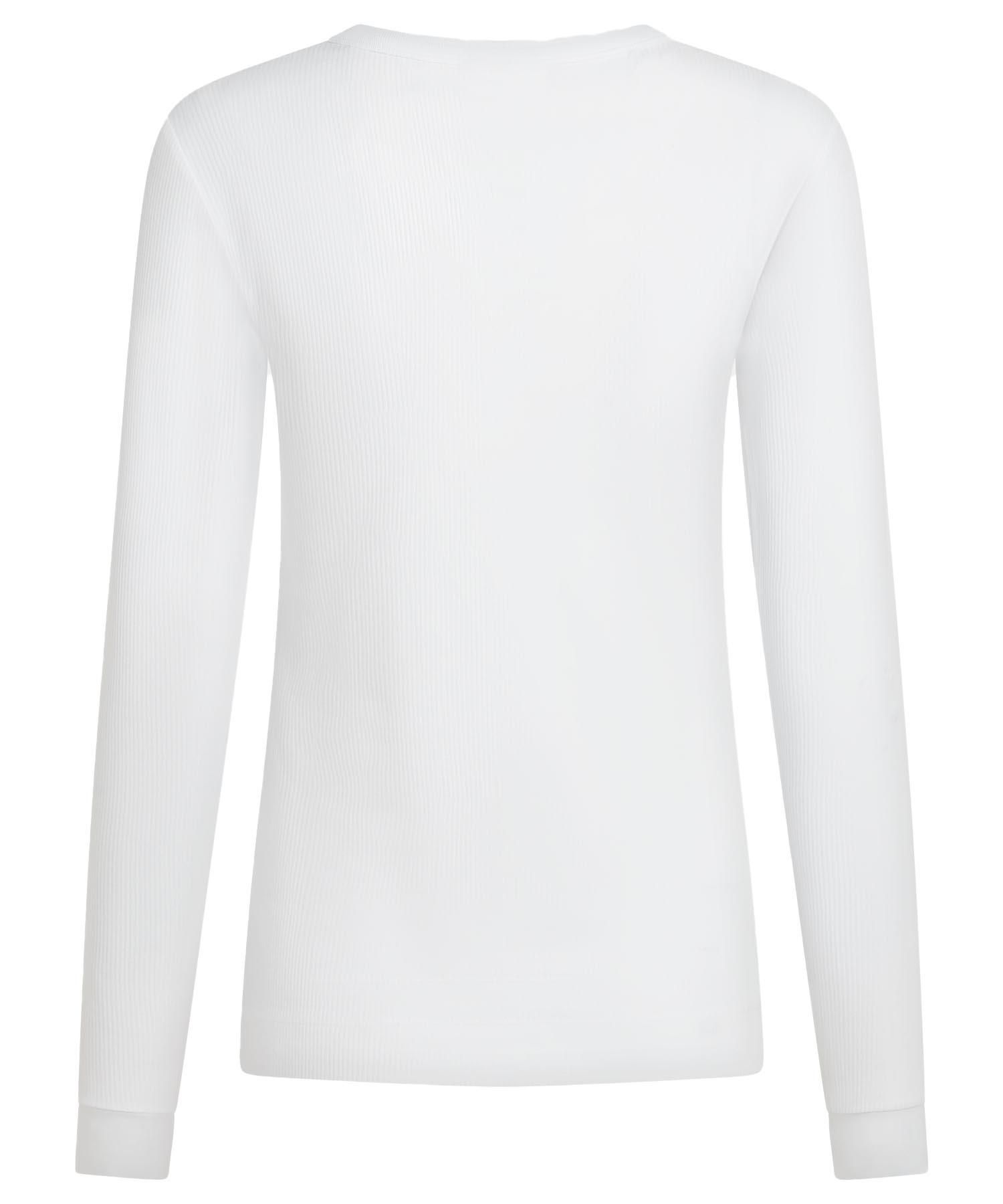 PENN&INK N.Y Shirt in Rippenstruktur mit langem Arm in weiss