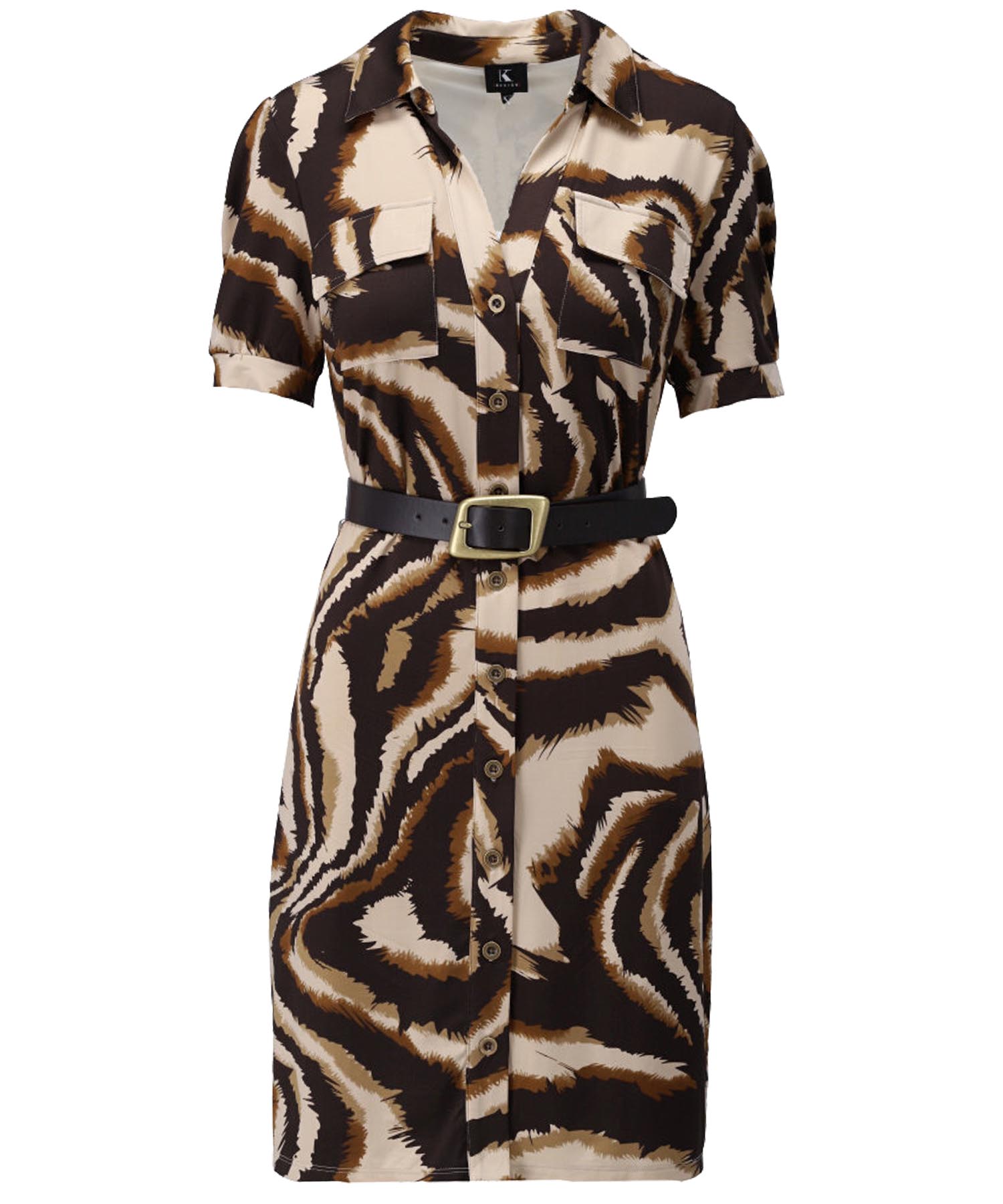 K-Design Kleid im Animal-Print