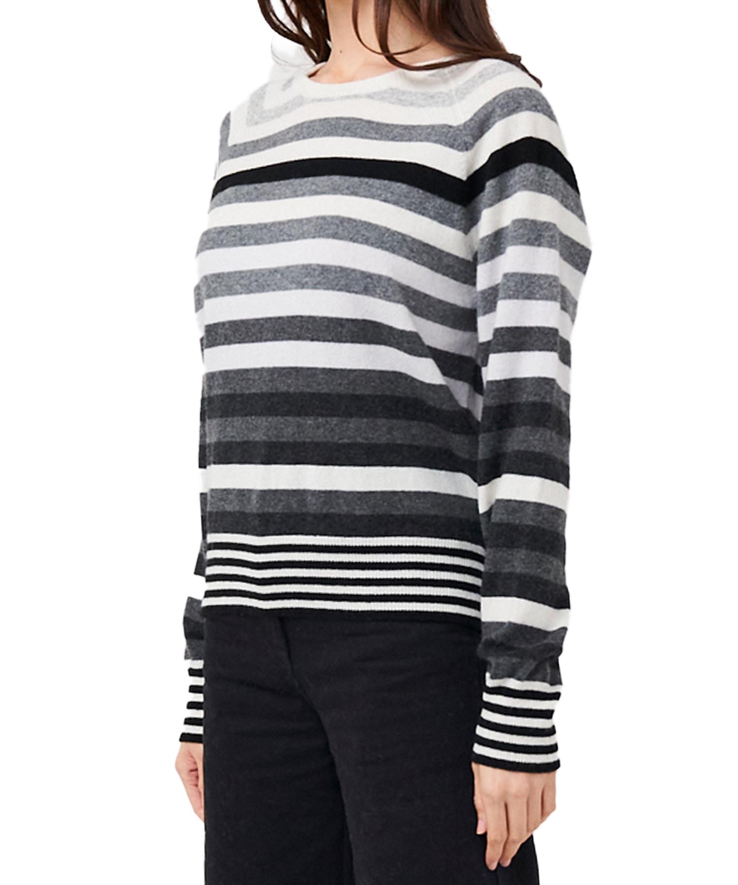 Streifen Pullover aus reinem Cashmere von Brodie