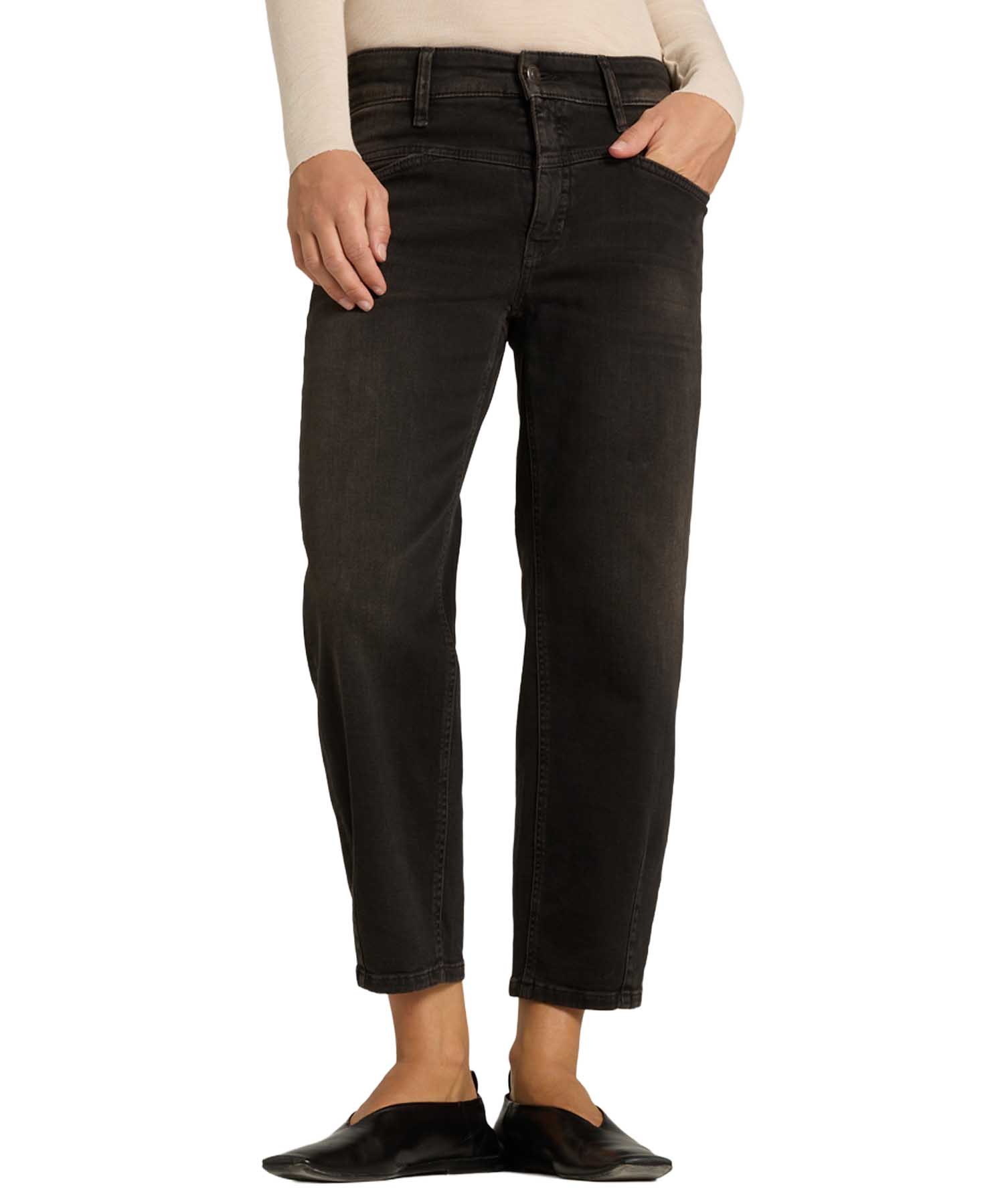 Cambio Jeans Elin Barrel Fit in Lefthand Brown Overdyed | Modehaus Wörmann