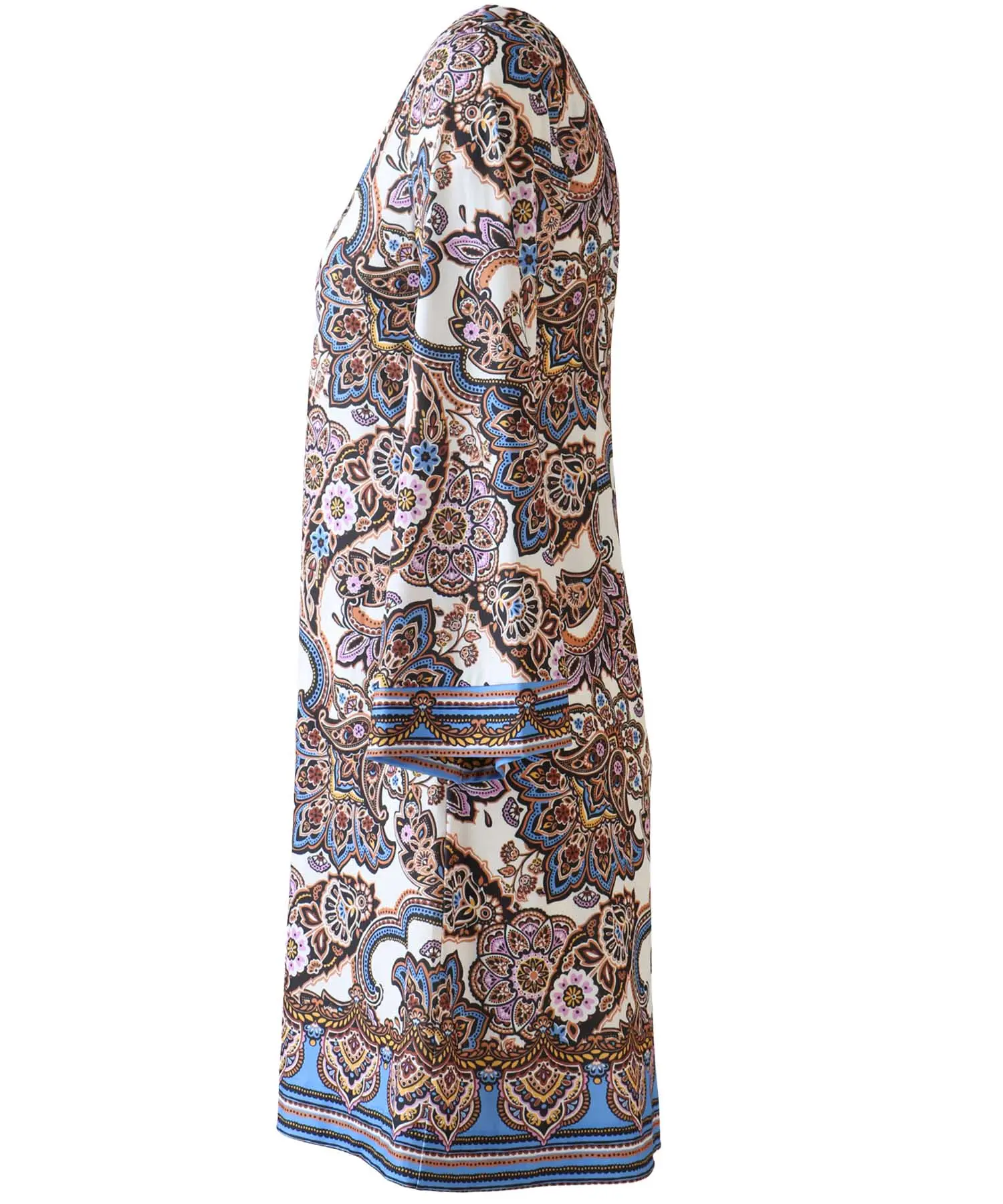 Hale Bob - Kleid Laylah  | Blau-Brauner Blumendruck