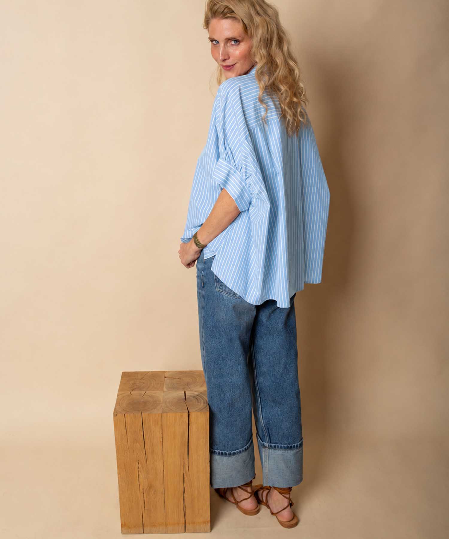 Emily van den Bergh Oversize Bluse aus reiner Baumwolle im Streifenmuster | Modehaus Wörmann