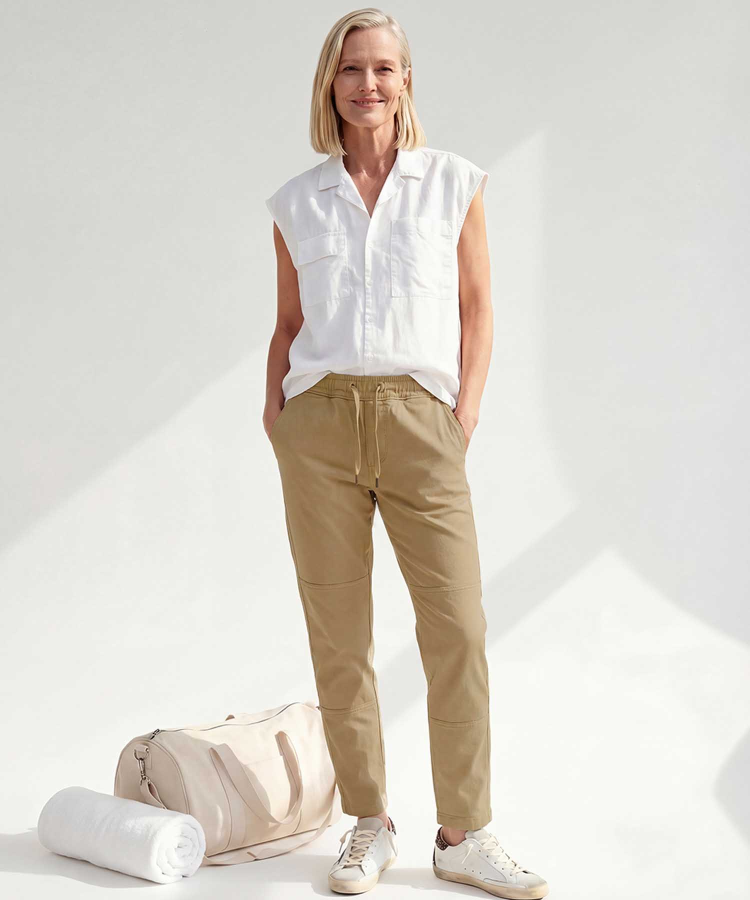 You Too | YOU TWO Pant in khaki Nobile Washed | Modehaus Wörmannn