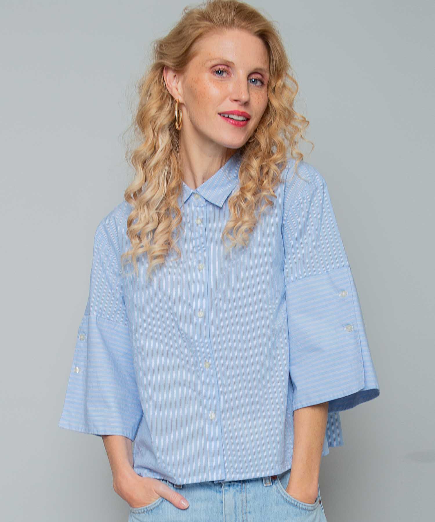 Emily van den Bergh Boxy Hemdbluse mit Streifen