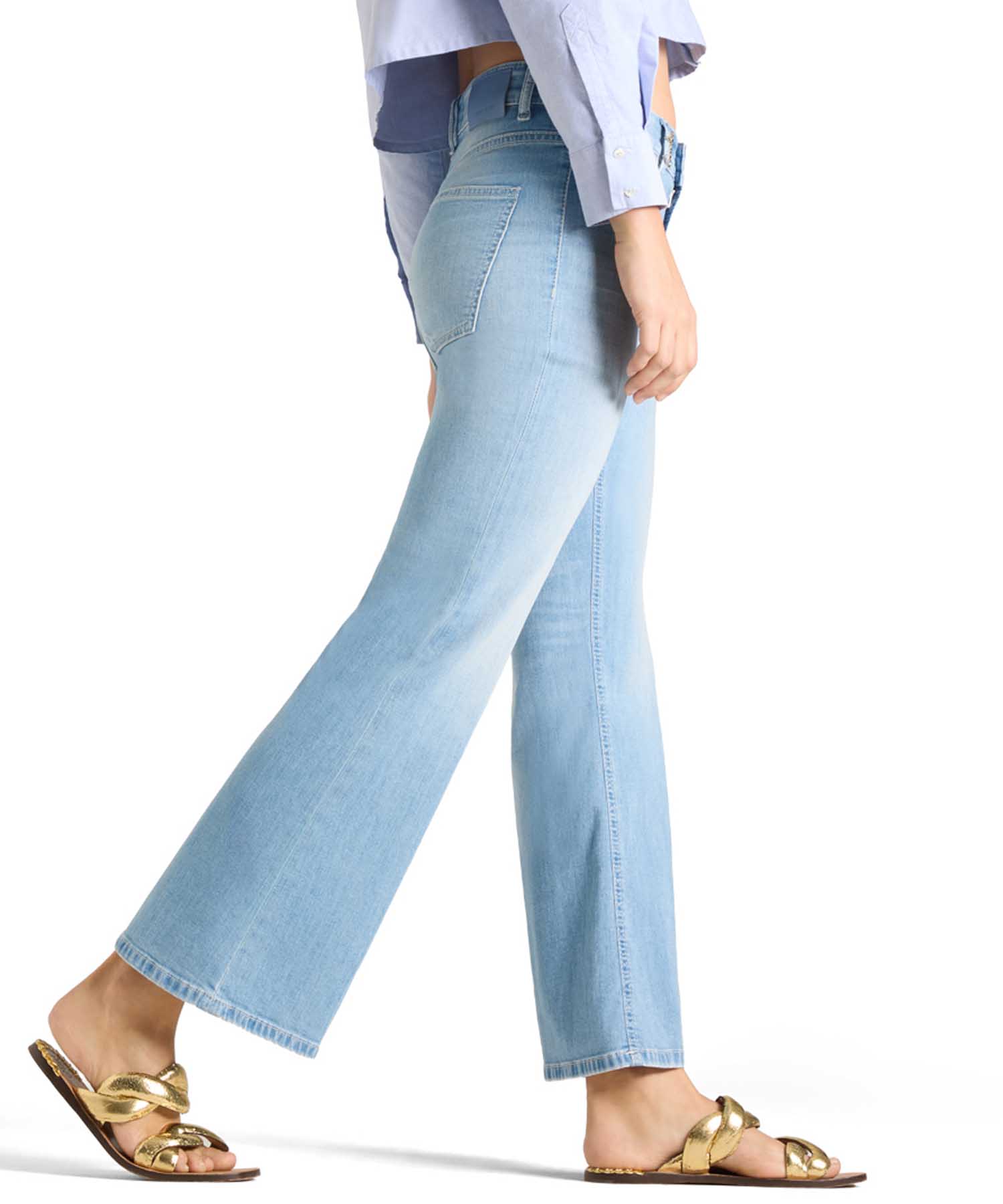 Cambio 7/8-Jeans Fabienne Pocket Cropped in heller Jeanswaschung