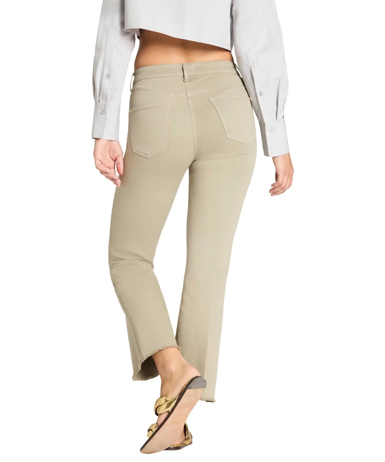 CAMBIO Hose Francesca – Baumwoll-Stretch – Oliv – Länge 28 Inch