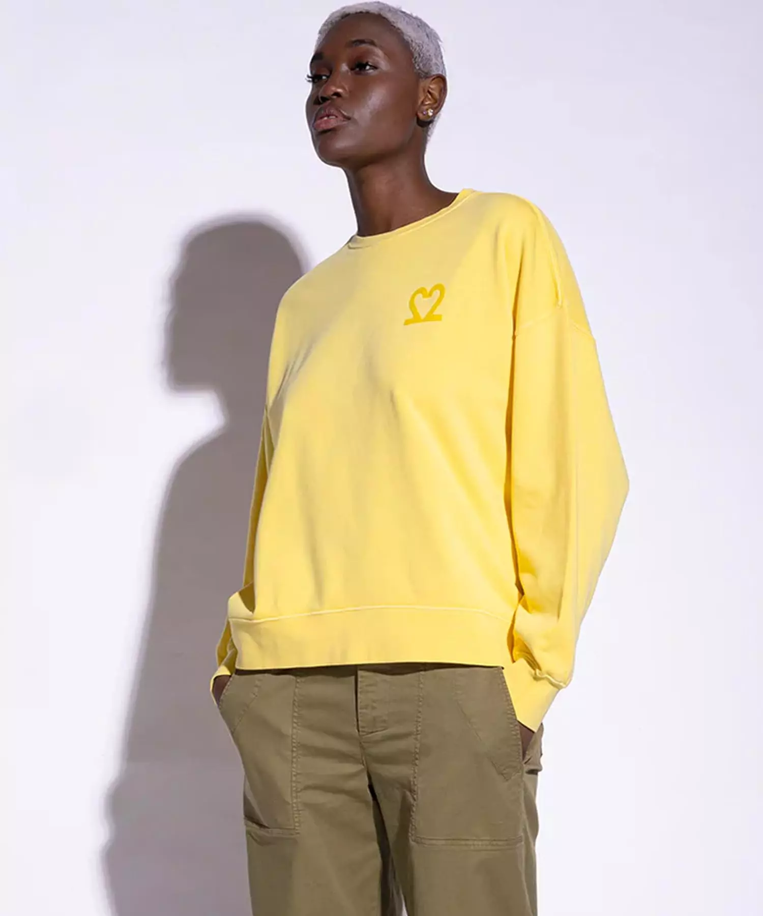 You Too Sweatshirt Tessa aus Baumwolle in lemon