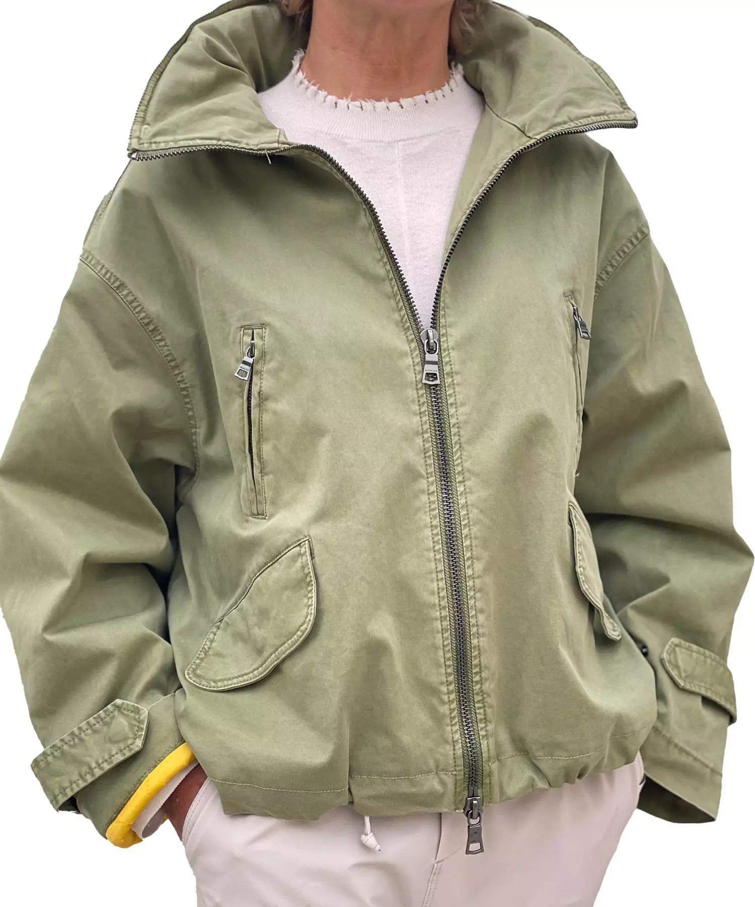 Blonde Jacke Mendes aus Baumwolle