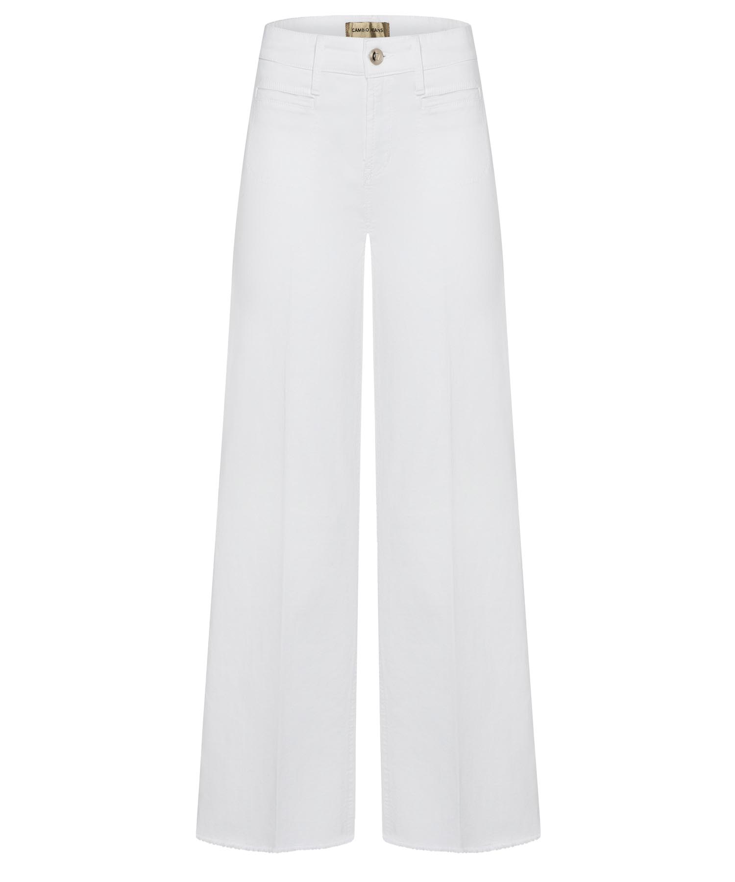 Cambio Jeans Tess wide leg short in weiss